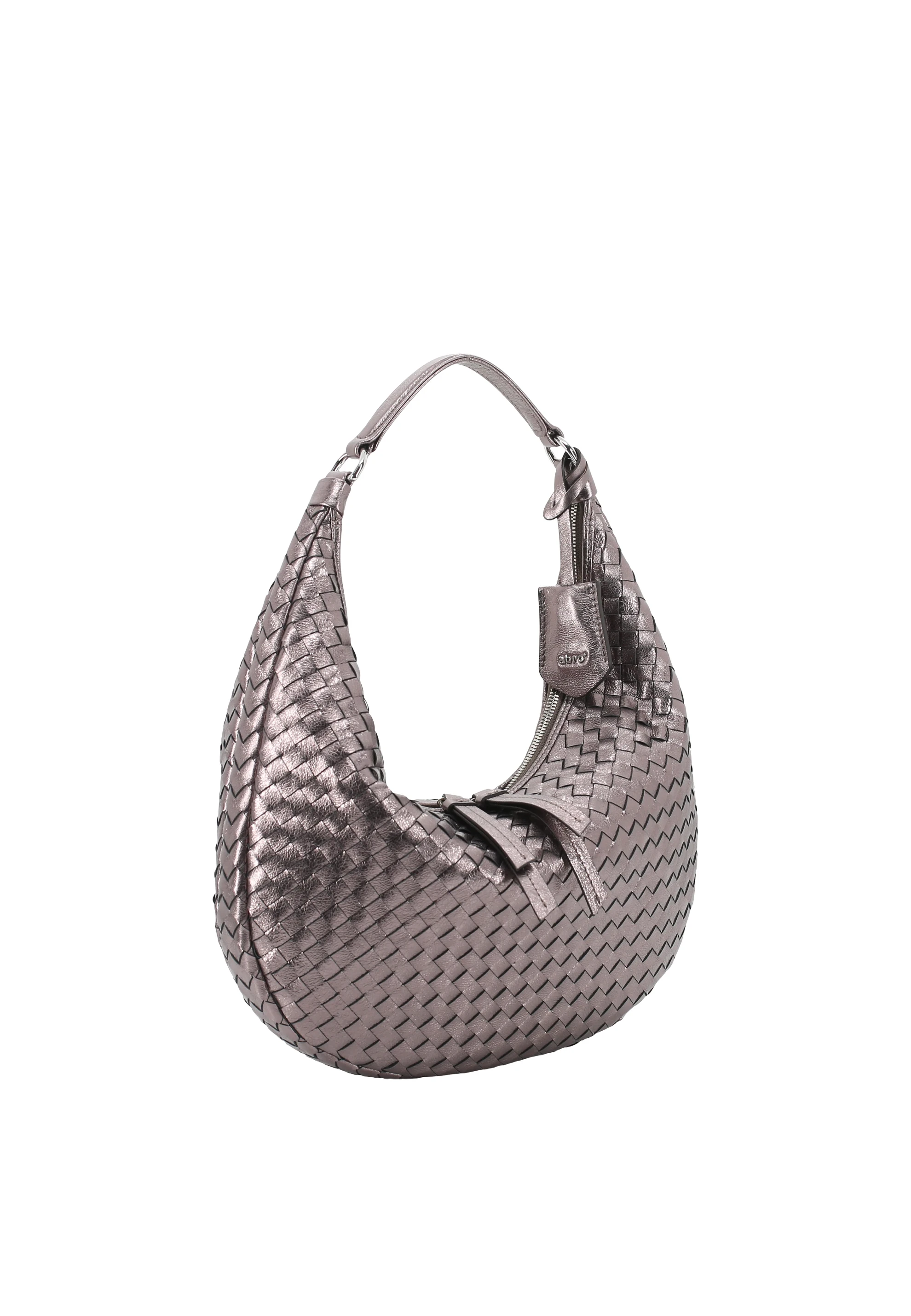 Beutel NANA small Leder Mimosa weaving