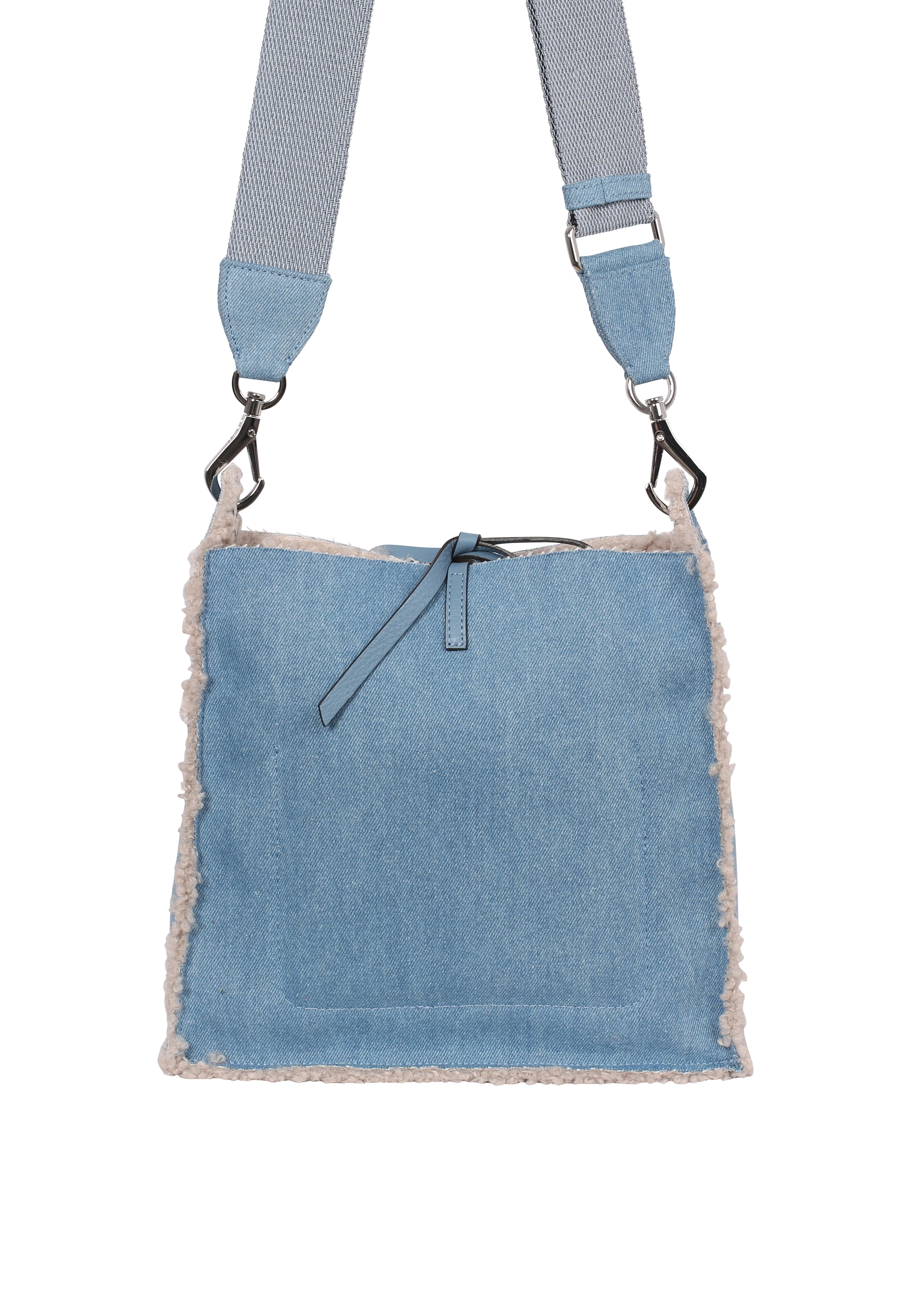 Borsa a tracolla RAQUEL small Tessuto Jeans Artico