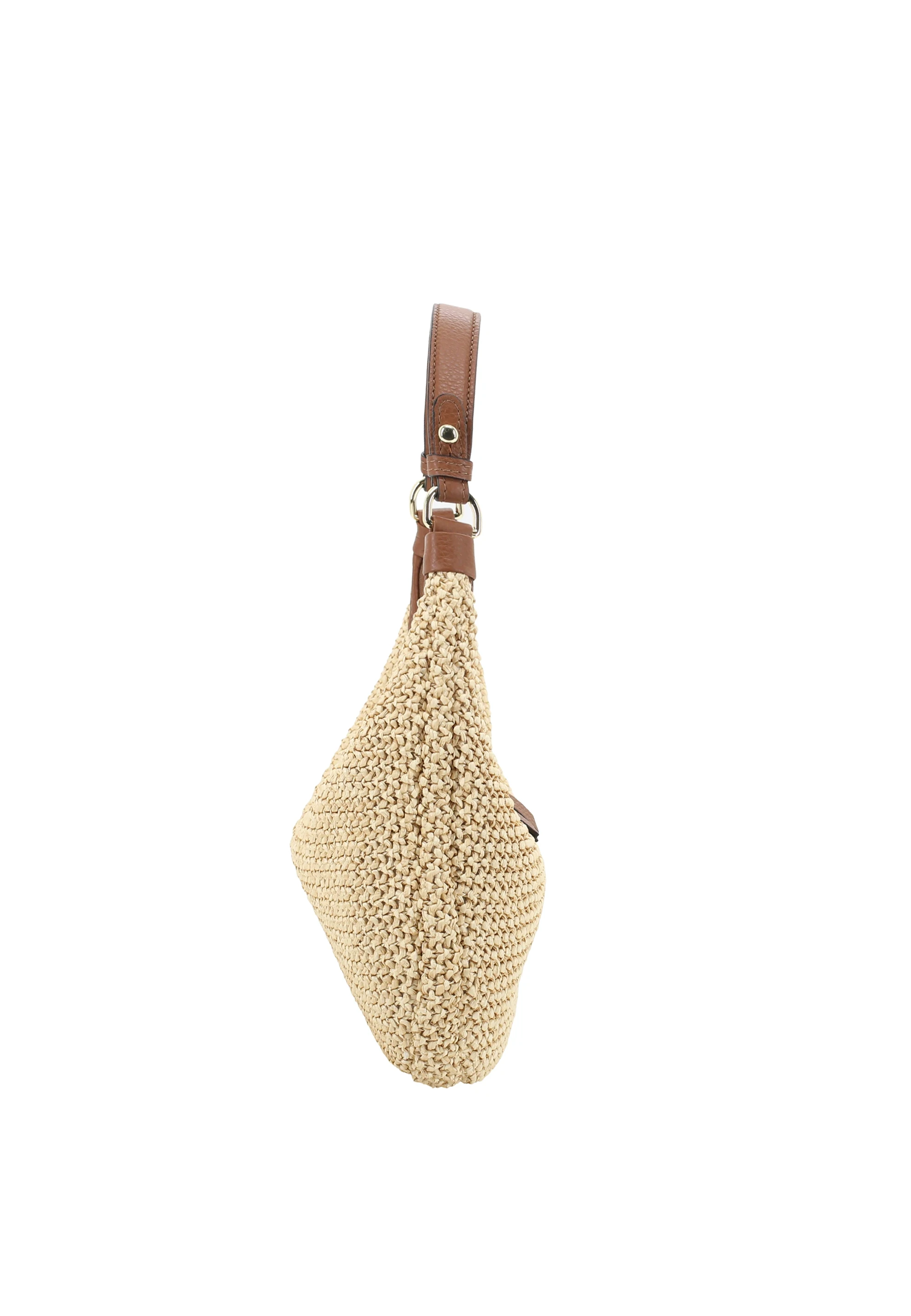 Beutel NANA mini Raffia Maglia/Leder