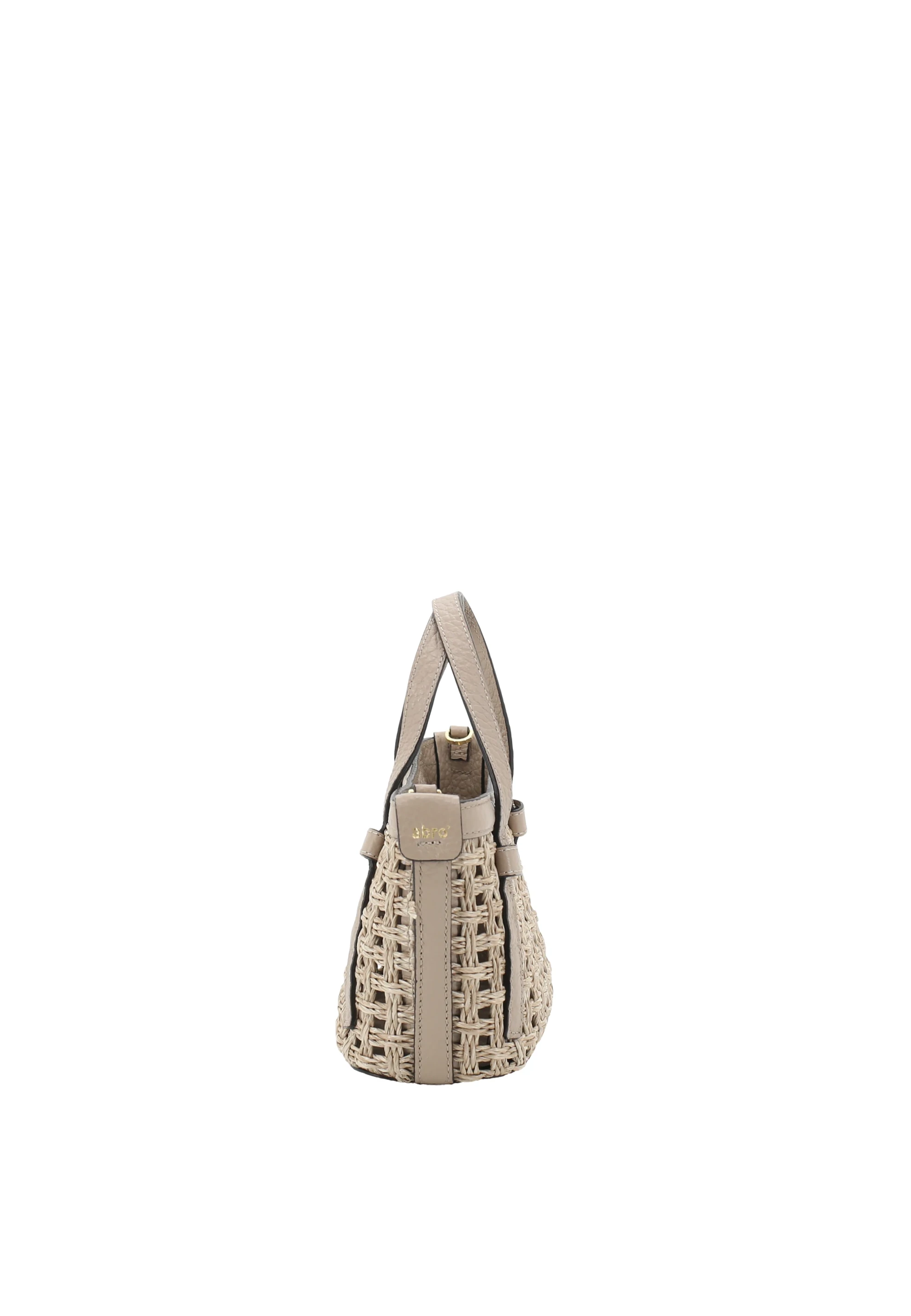 Handbag COSMO mini Raffia/leather