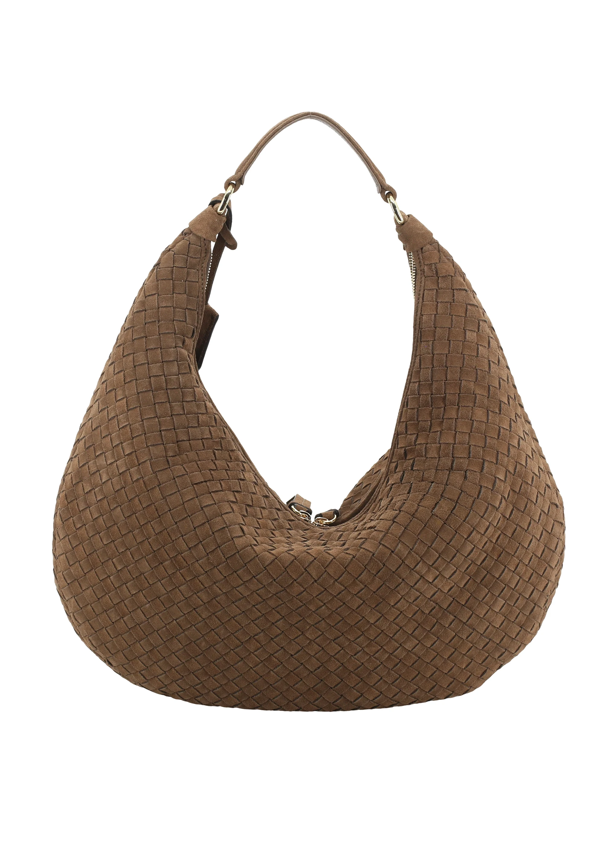 Beutel NANA  Leder Suede woven