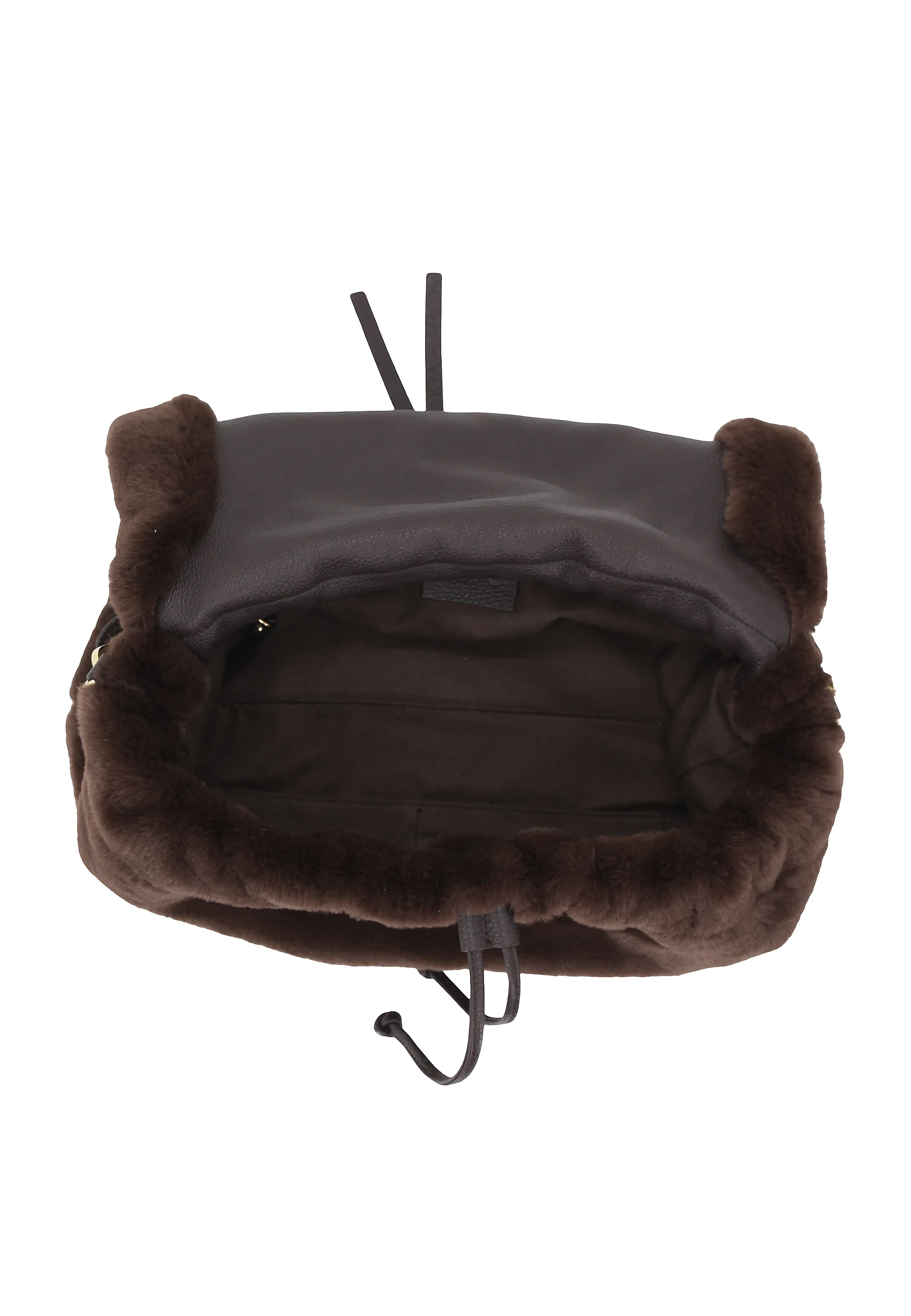 Schultertasche TEMI large Leder Eco Fur