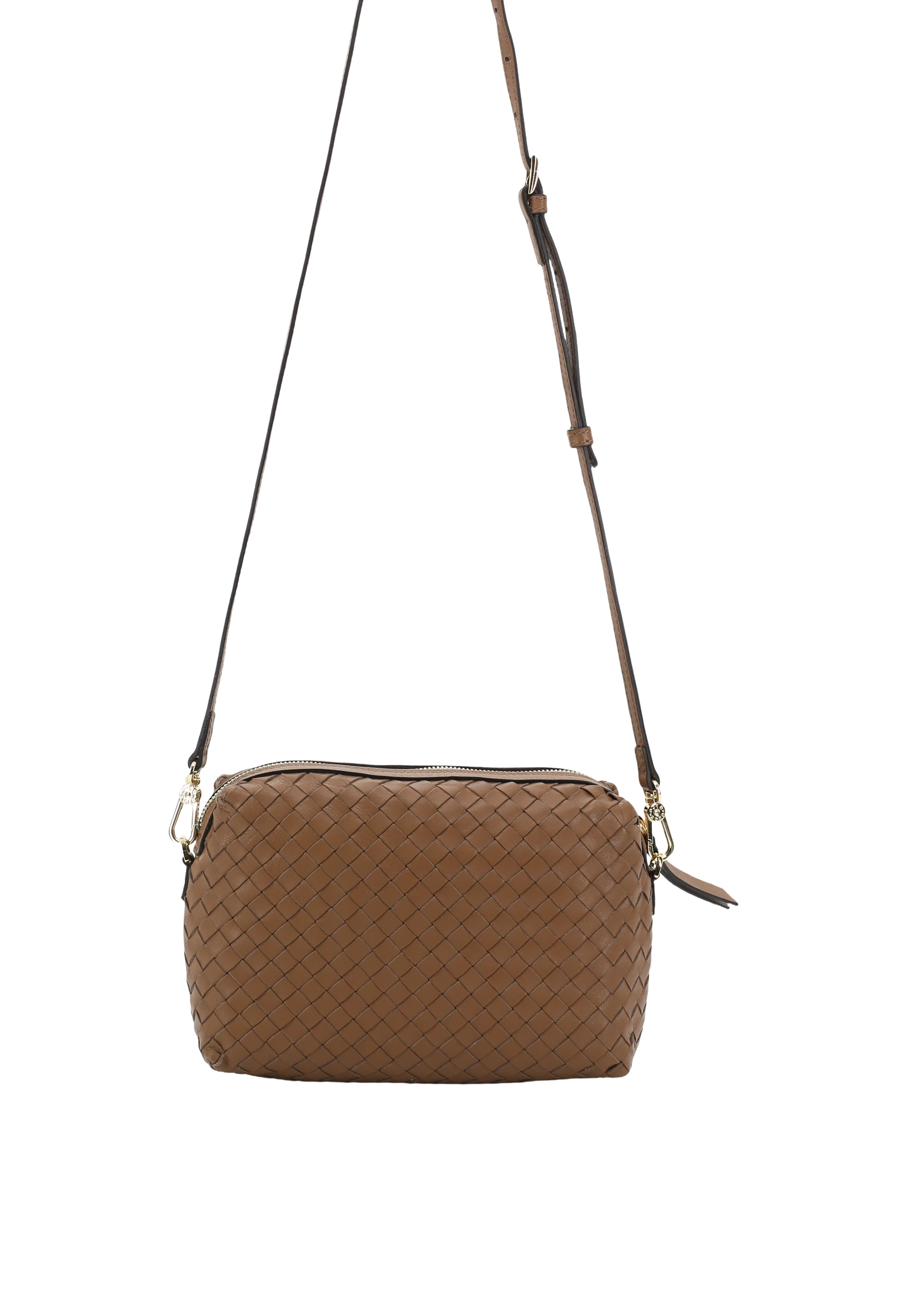 Cross body bag KAIA Leather Piuma weaving