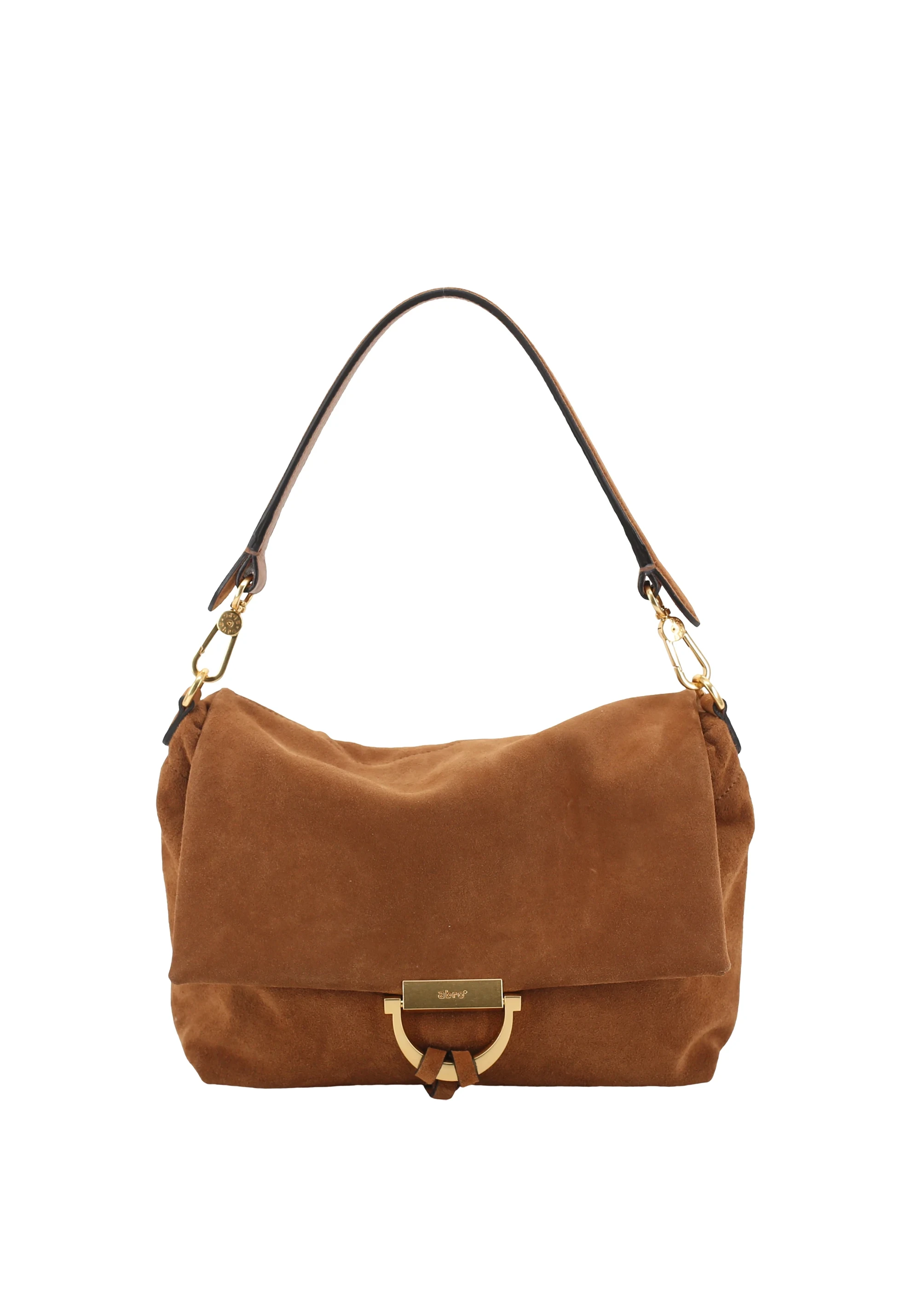 Schultertasche TEMI medium Leder Suede