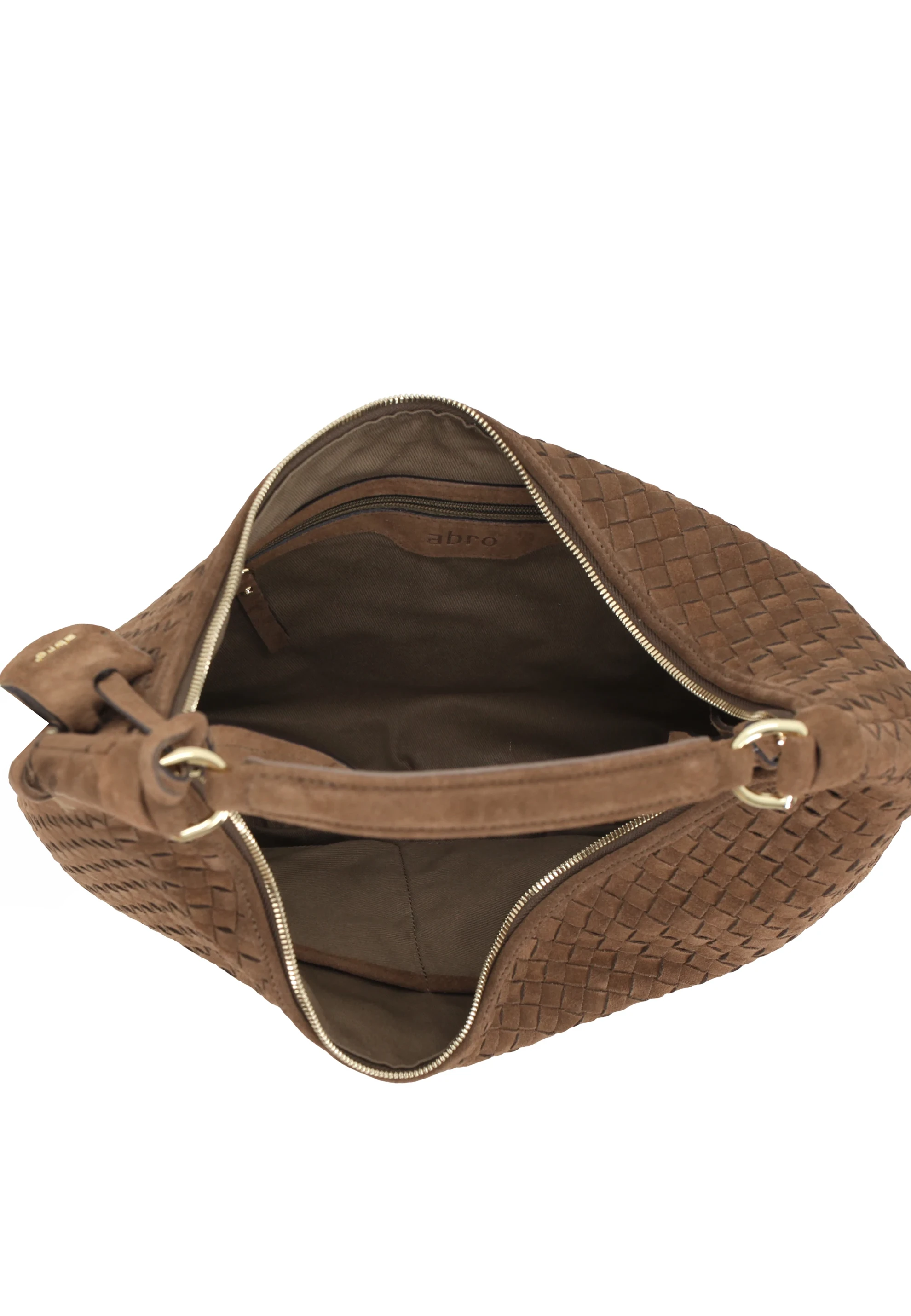 Beutel NANA  Leder Suede woven