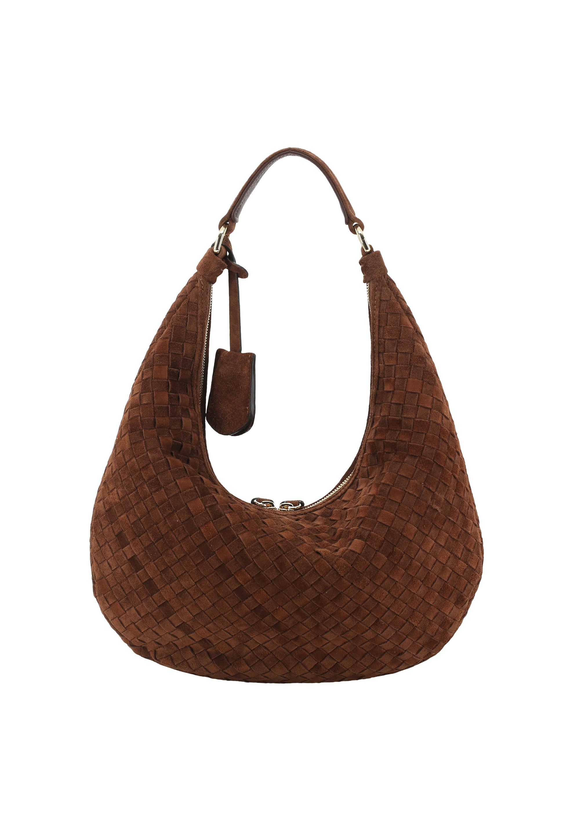 Bolso hobo NANA small Piel Suede woven