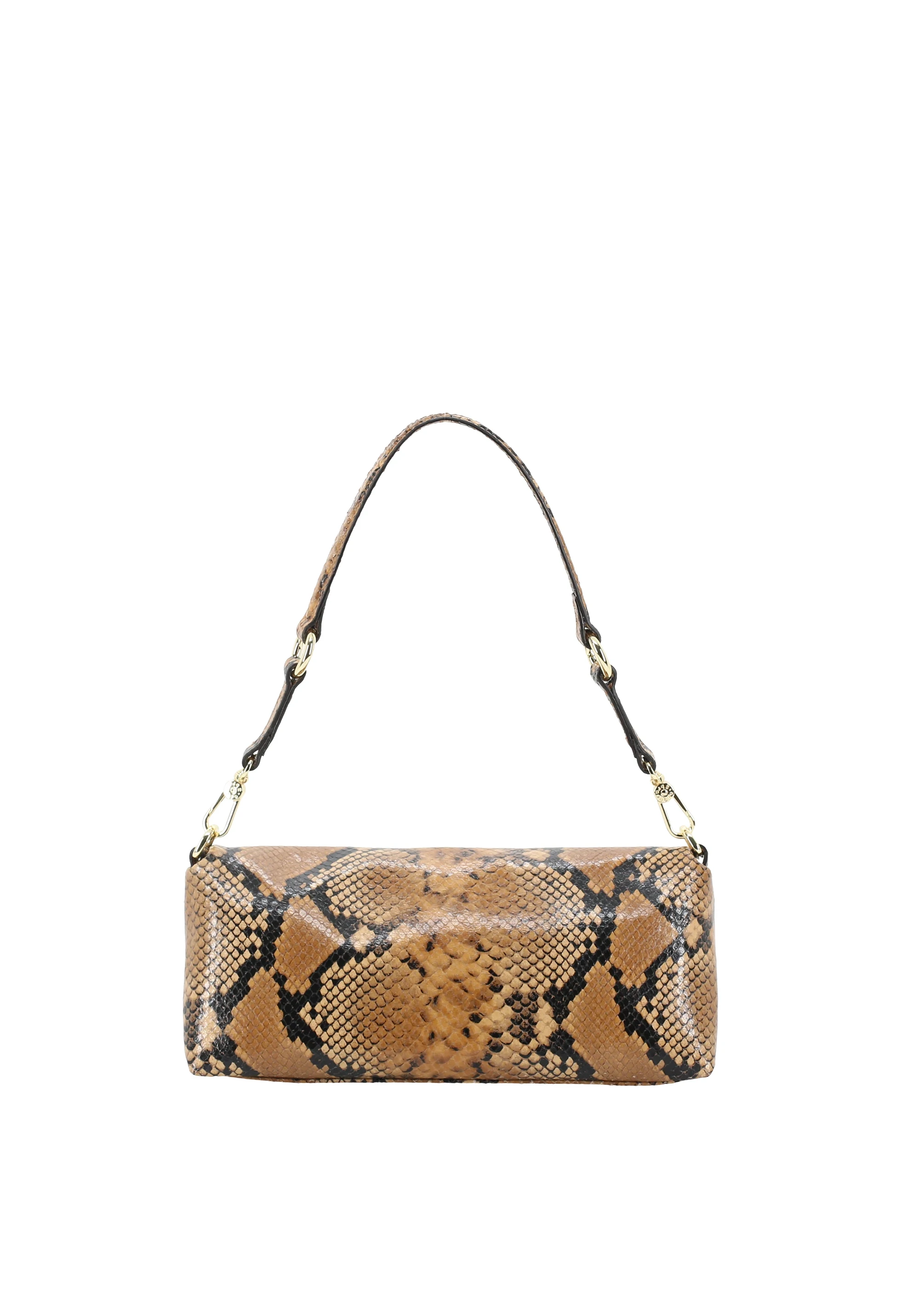 Schultertasche MILA Leder Phyton geprägt