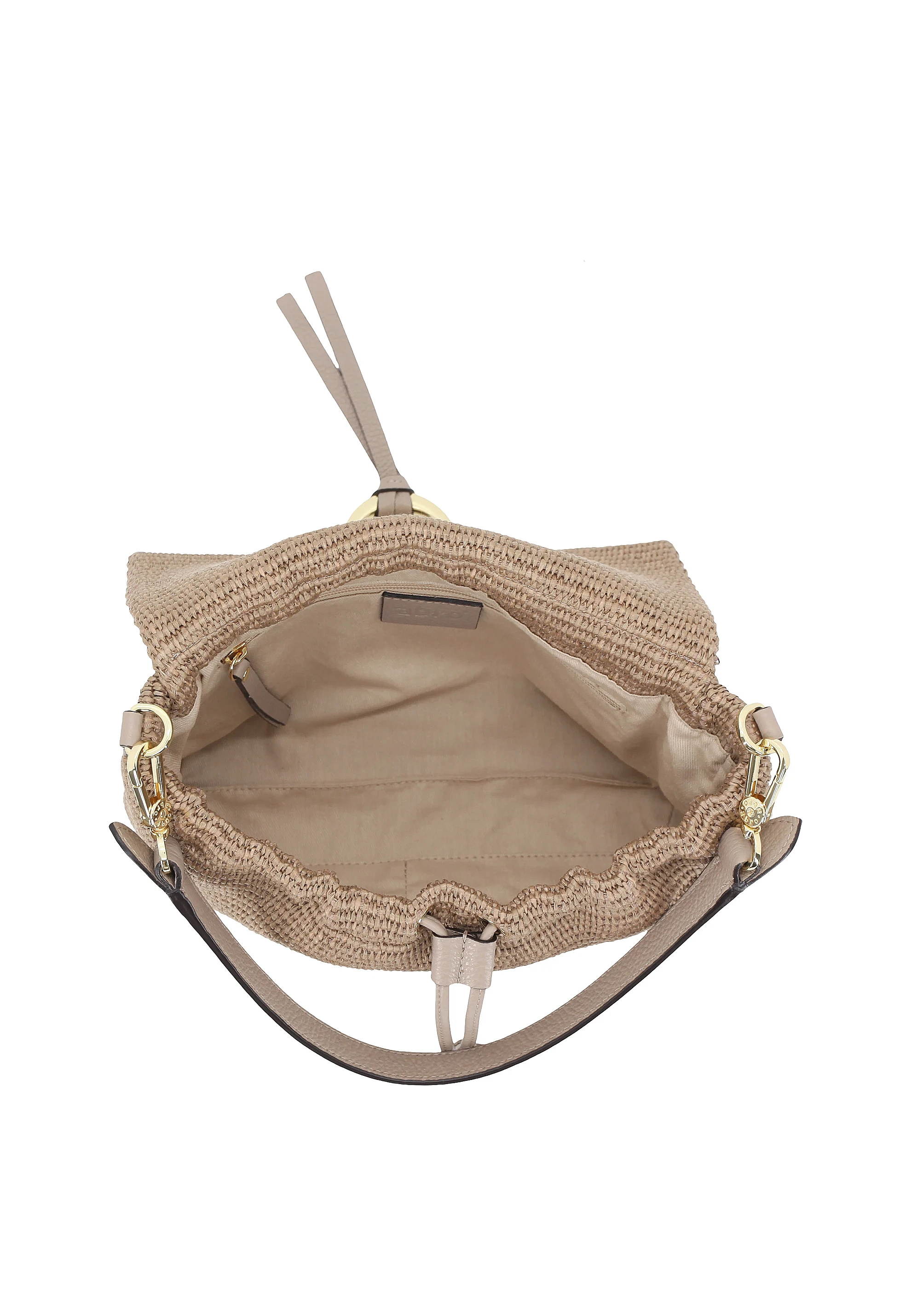 Schultertasche TEMI medium Raffia