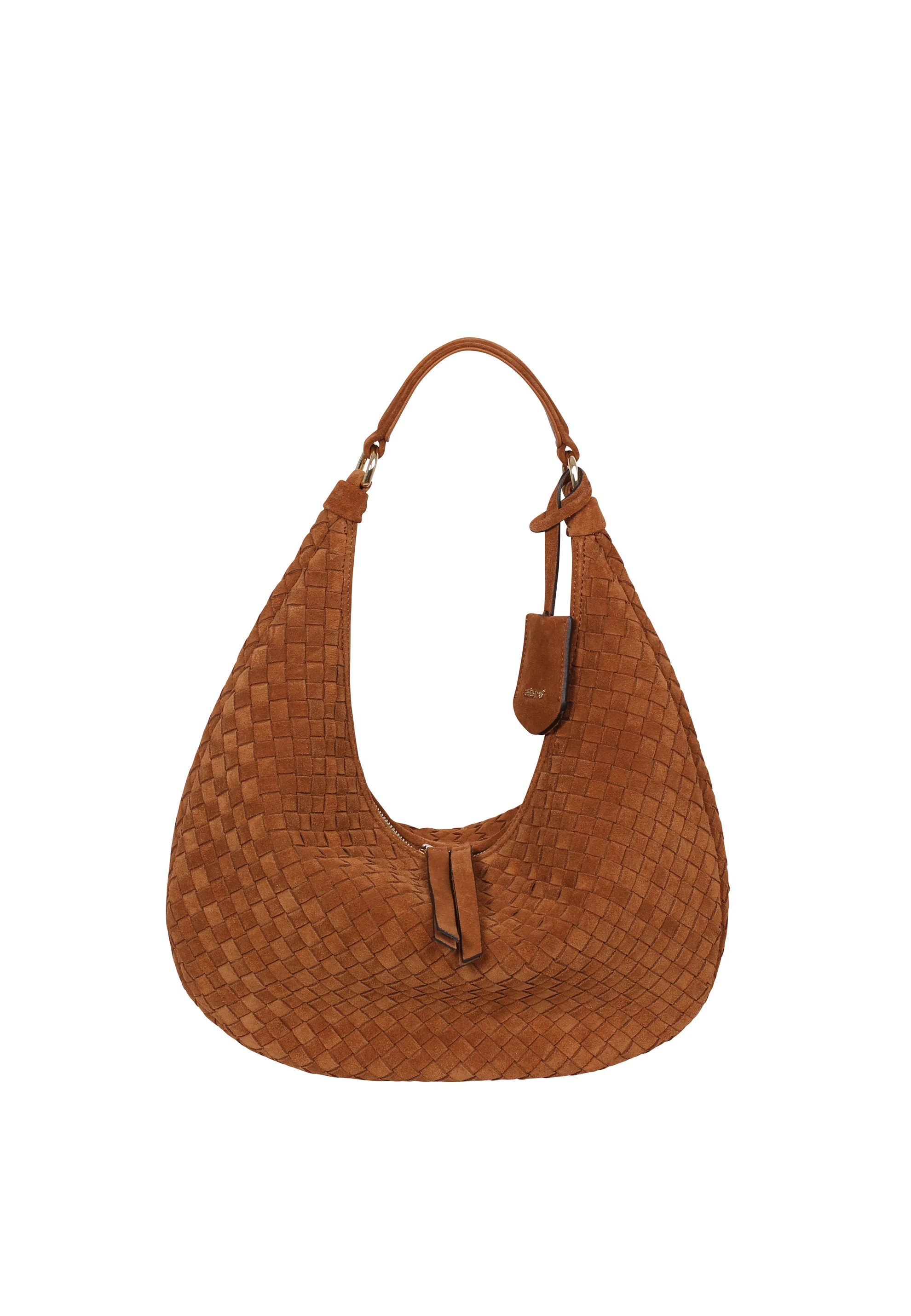 Beutel NANA small Leder Suede weaving