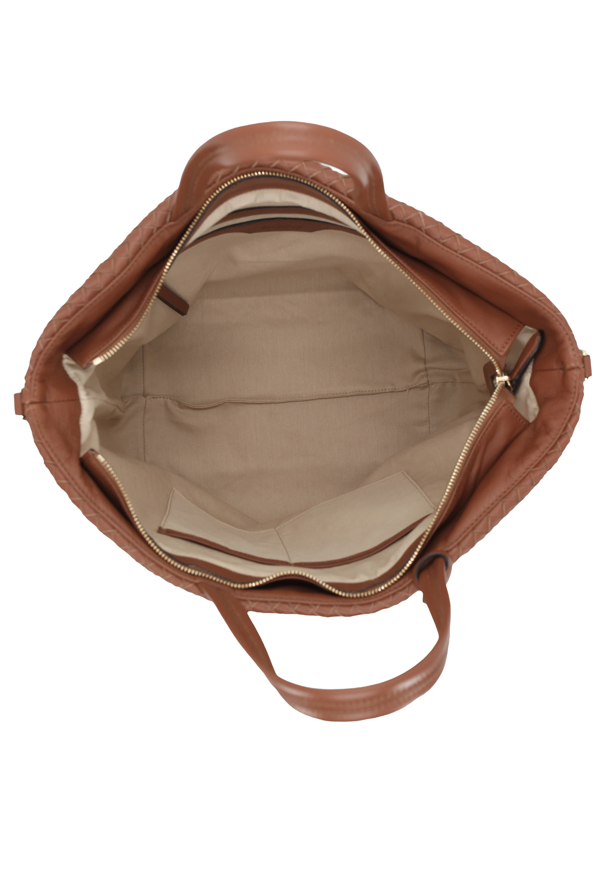 sac shopping ALBA Cuir Piuma Weaving