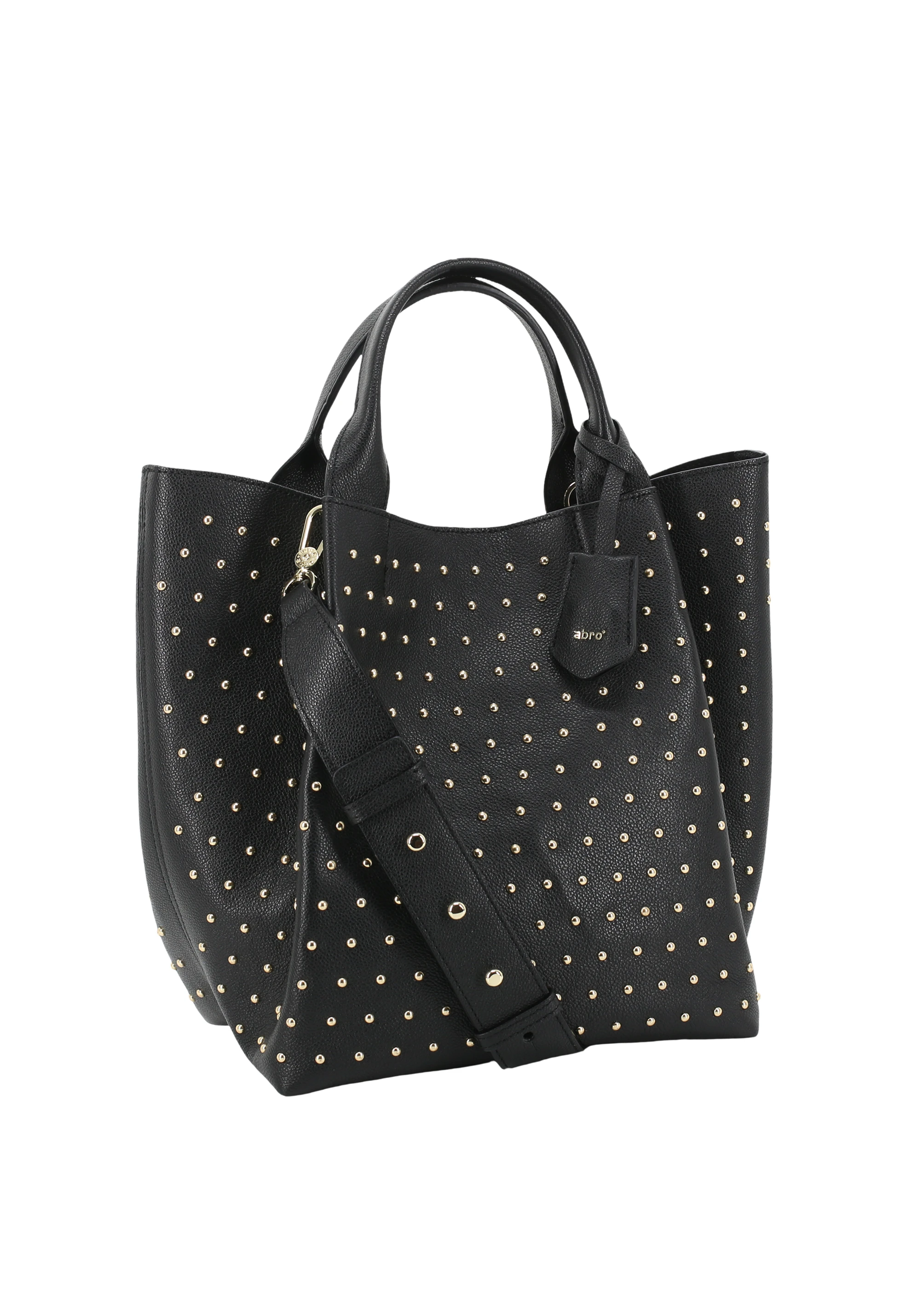 Shopper ESSENTIAL studs medium Leder Agave