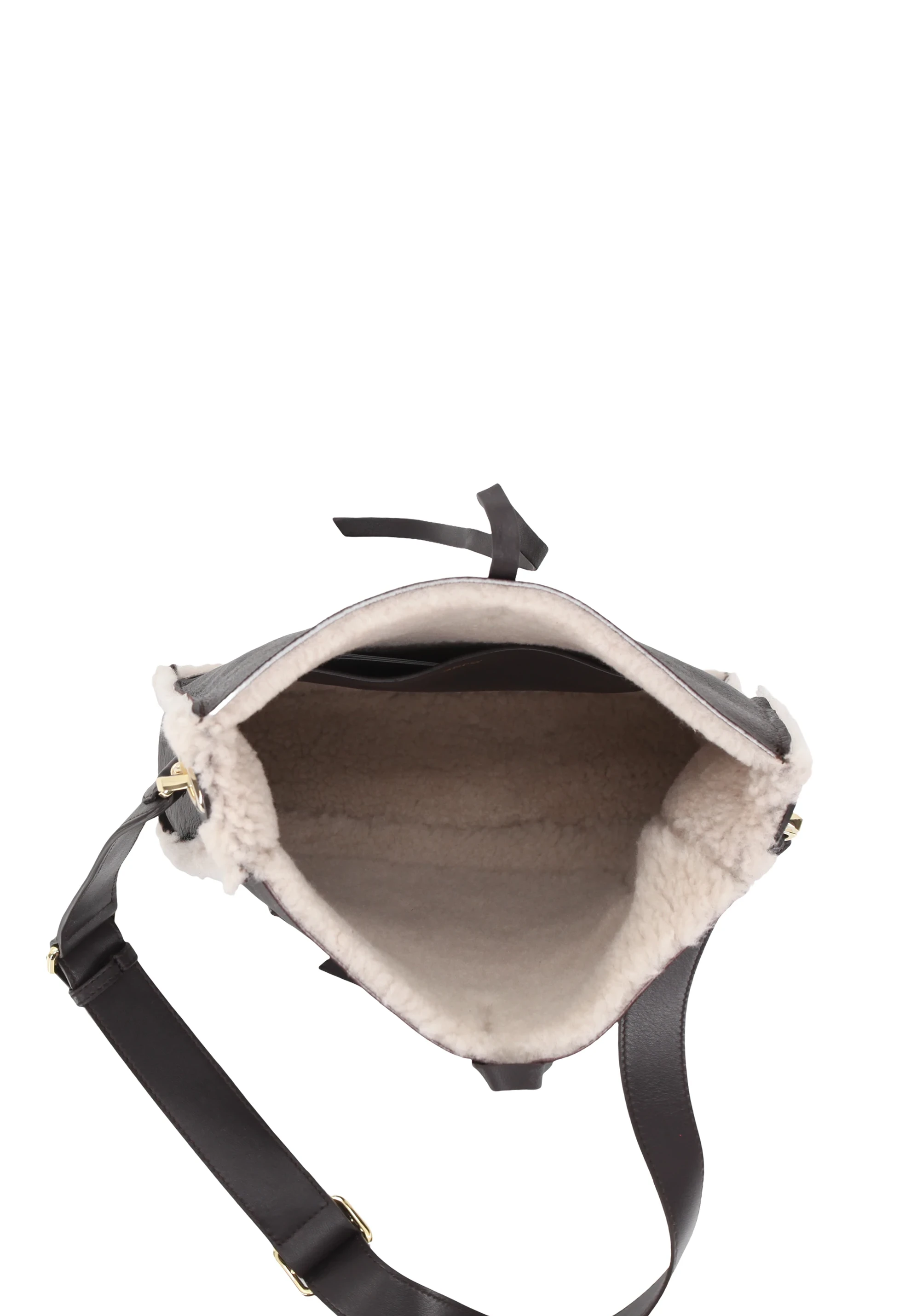 Cross body RAQUEL small Leather Shearling reversible
