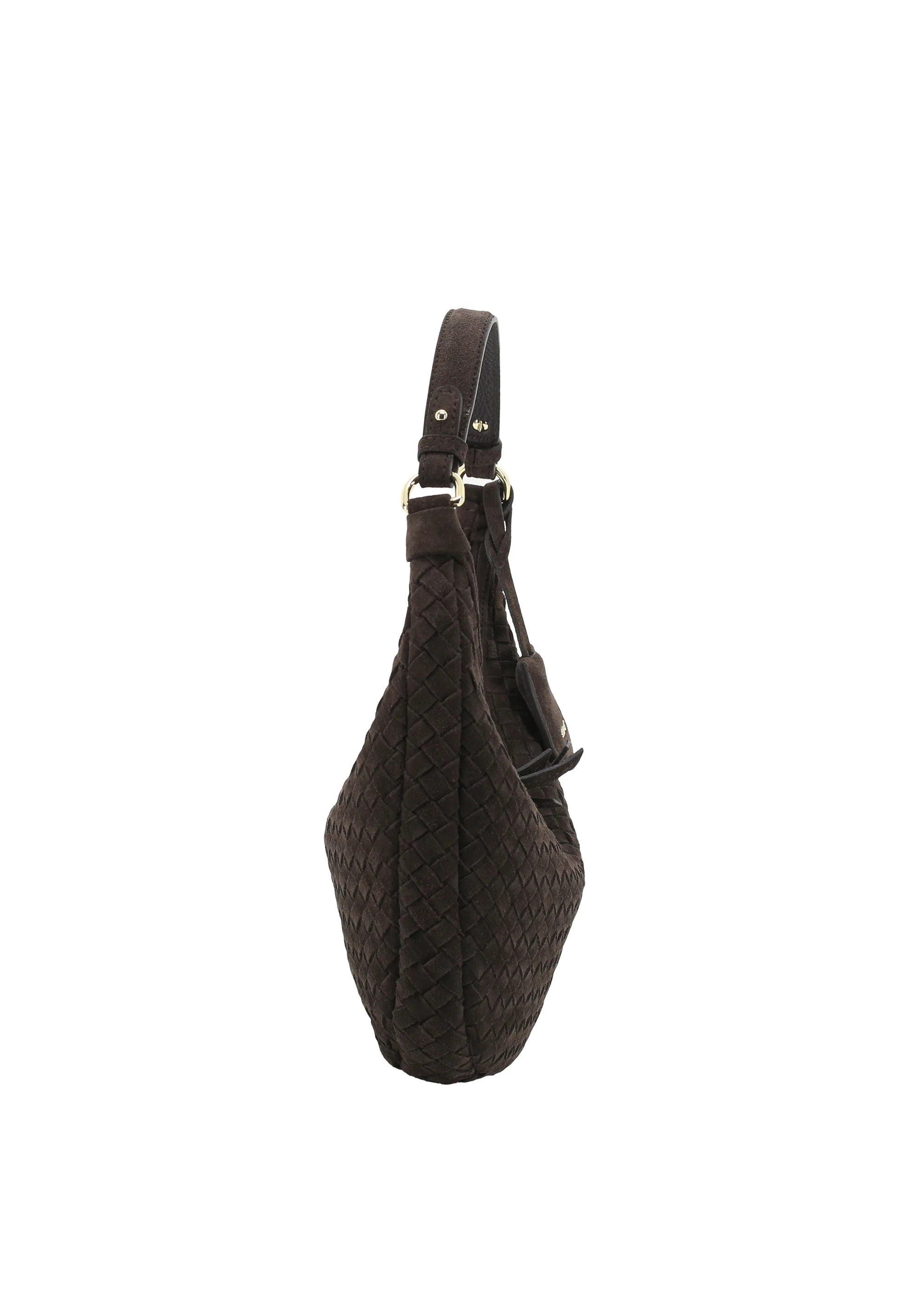 Beutel NANA mini Leder Suede woven
