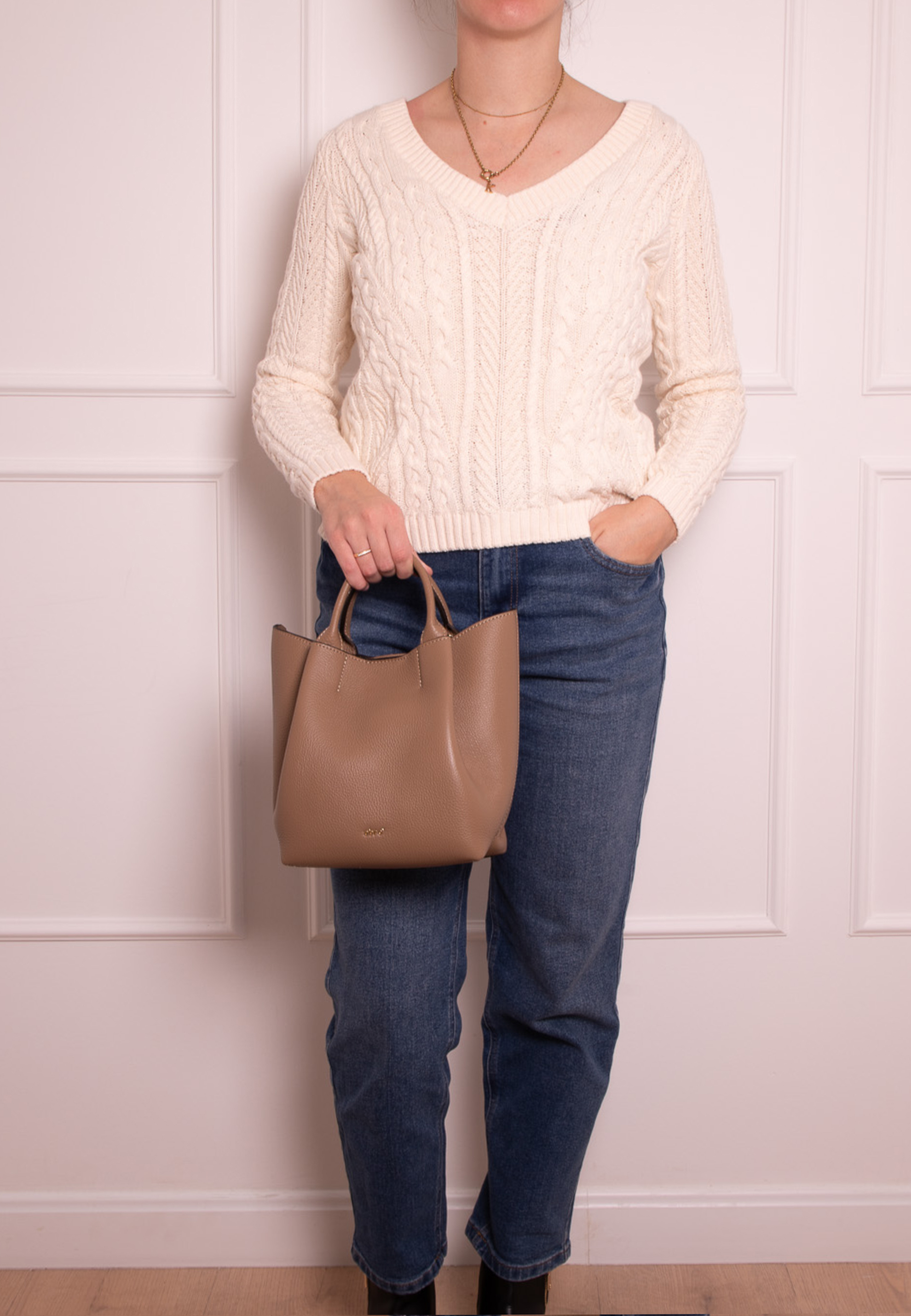Shopper ESSENTIAL small Leder Agave