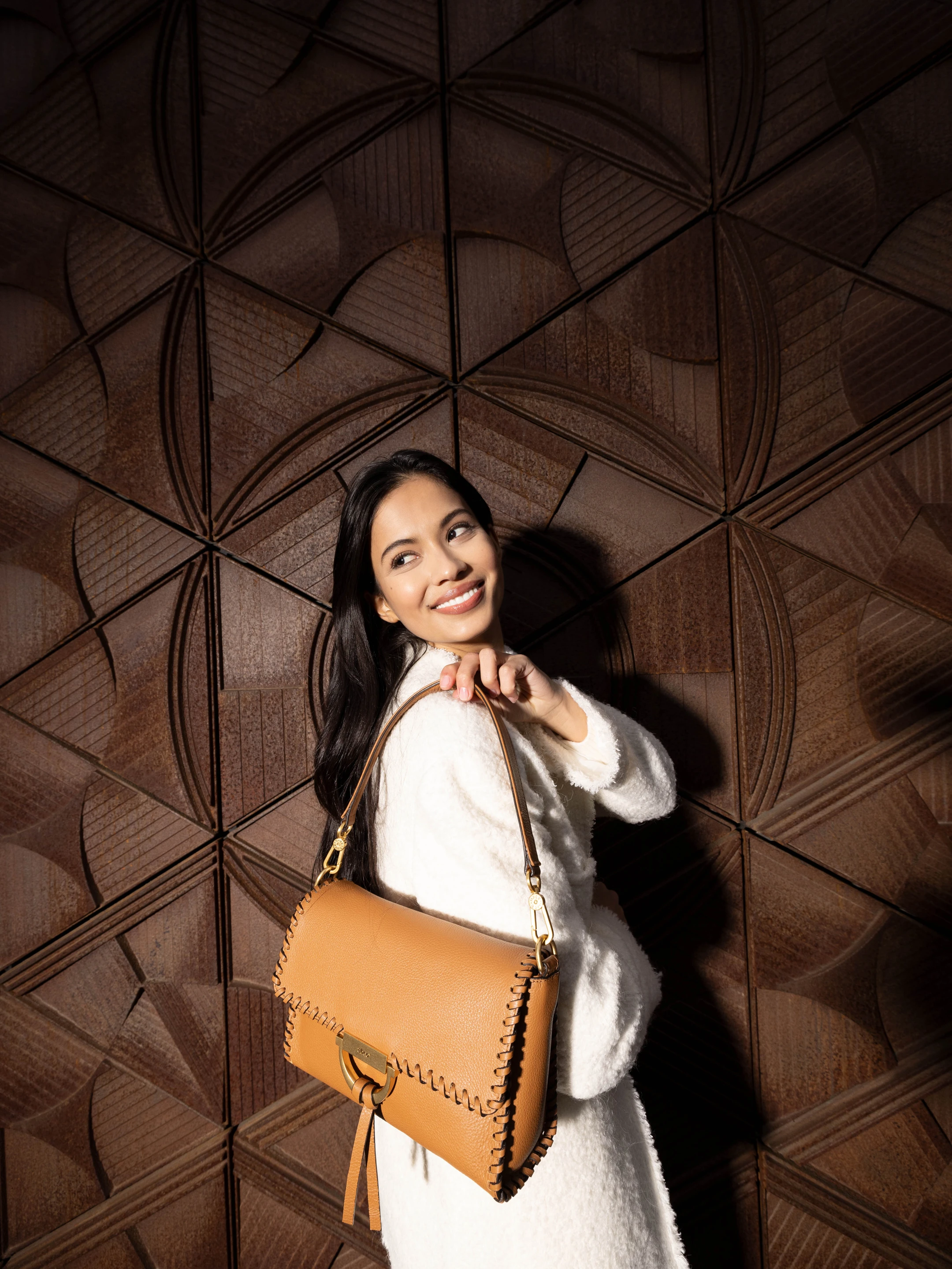 Shoulder bag TEMI STITCH Leather Dalia