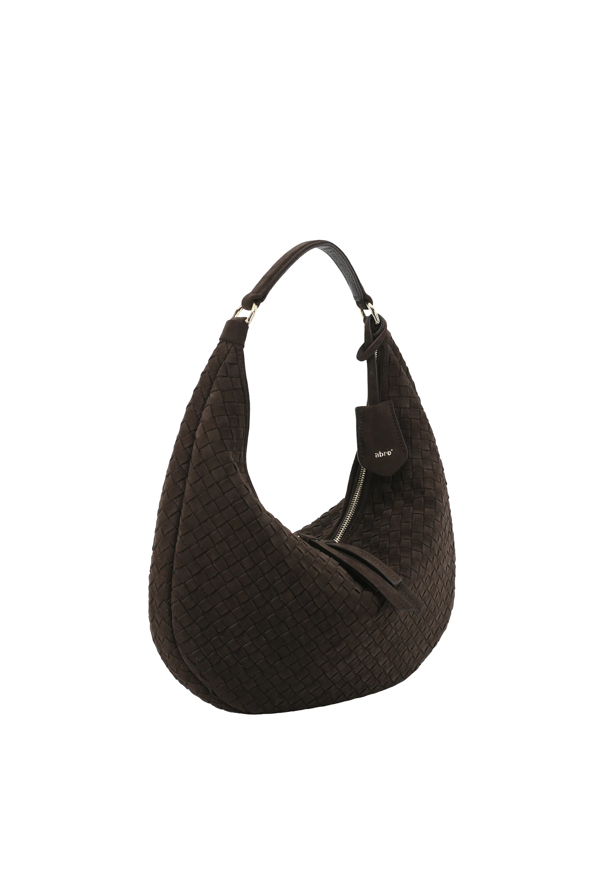 Beutel NANA small Leder Suede weaving