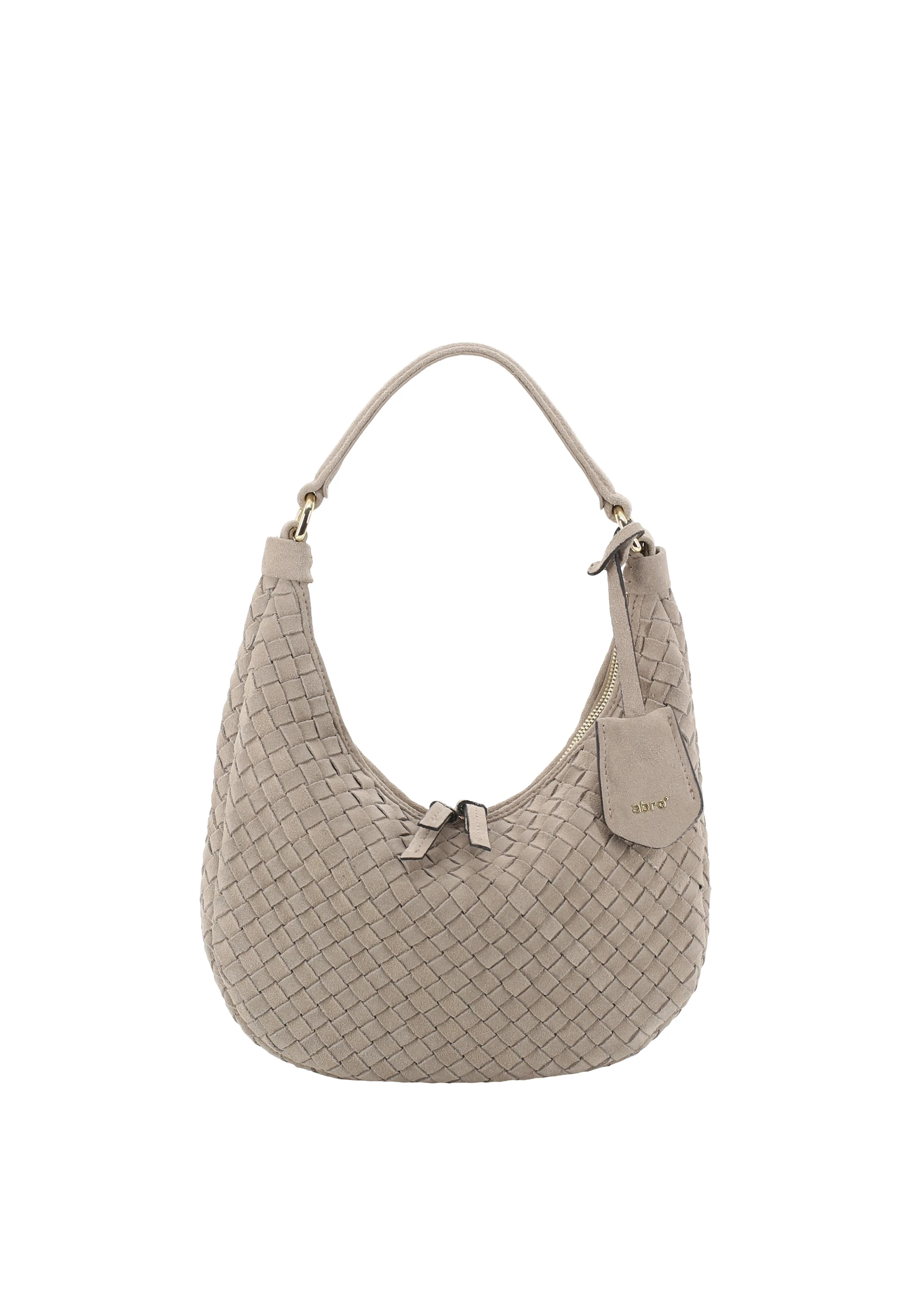 Beutel NANA mini Leder Suede weaving