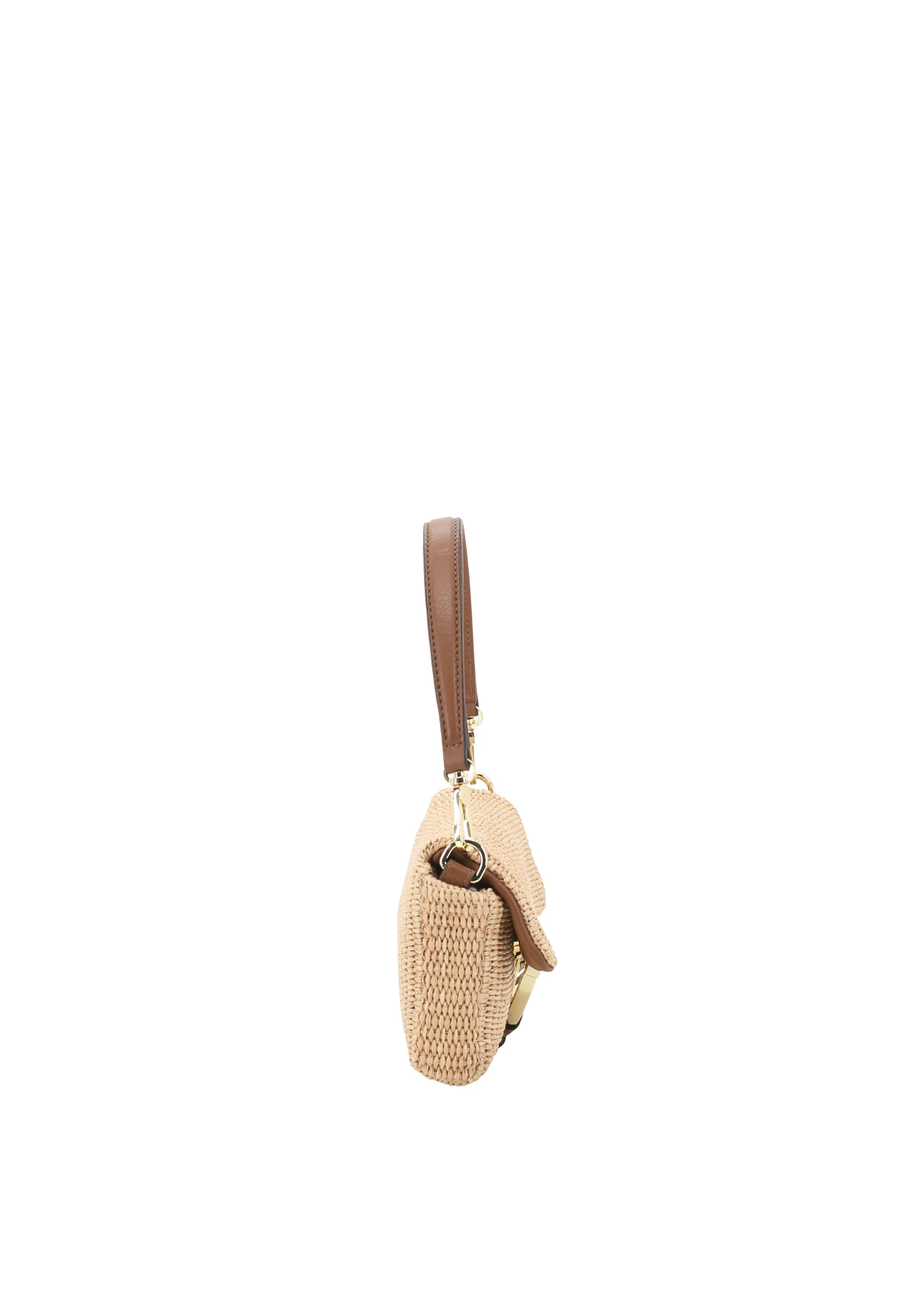 Schultertasche TEMI Leder Raffia