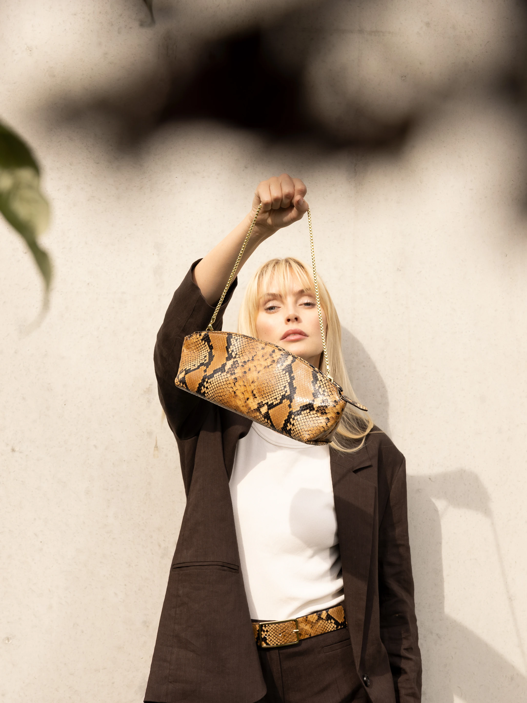 Borsa a spalla BALLROOM Pelle stampa pitone