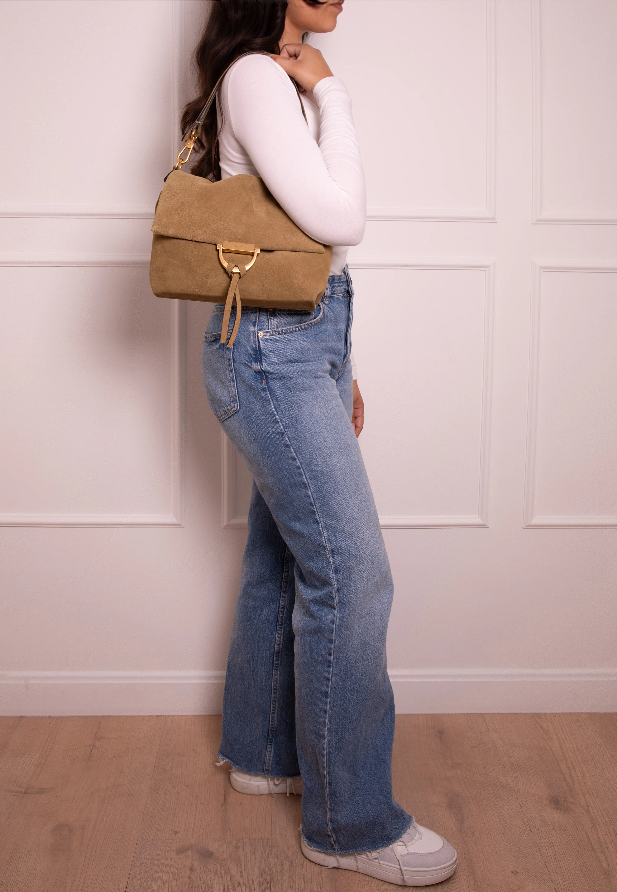 sac porté èpaule TEMI medium Cuir Suede