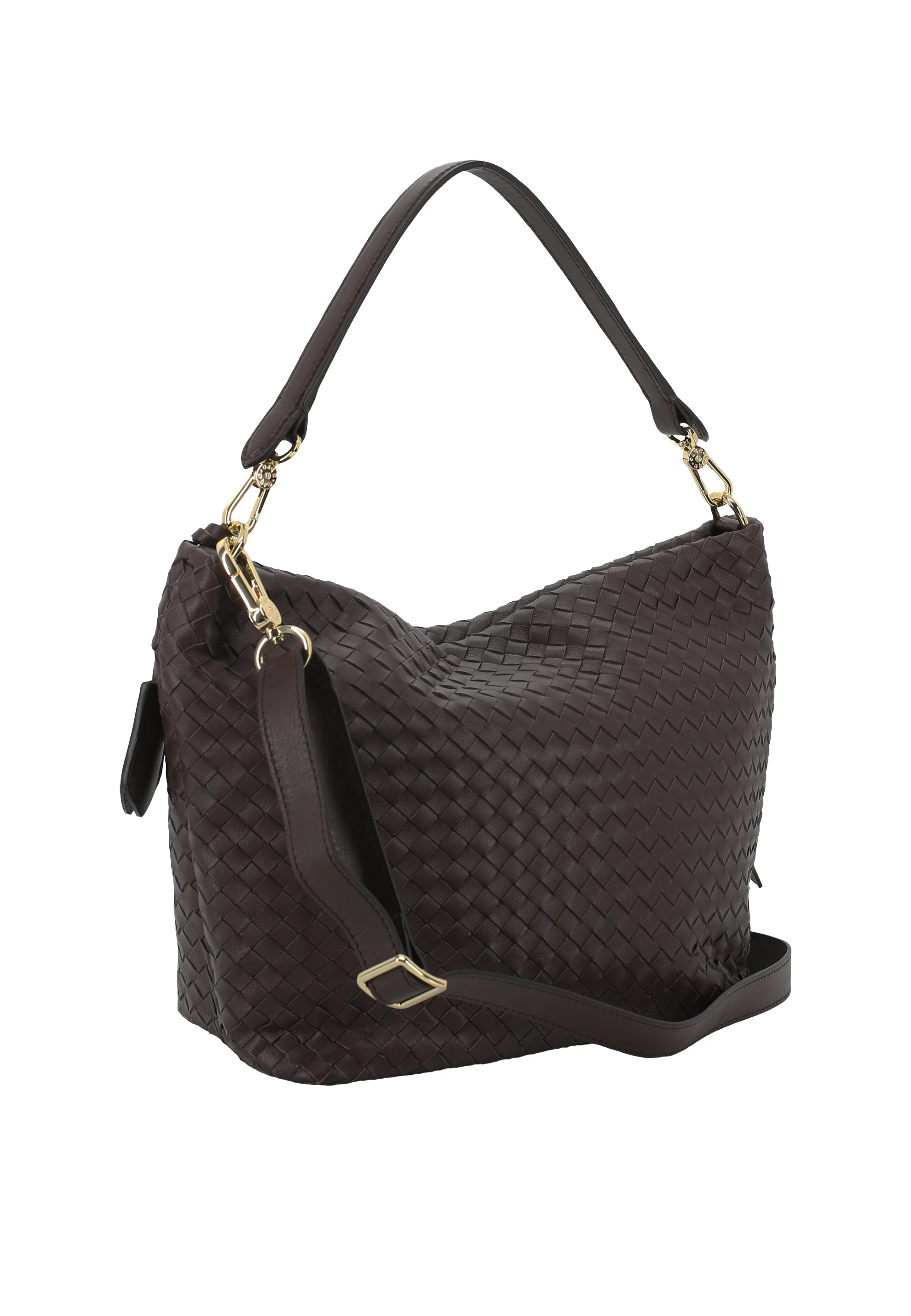 Sacca EBONY Pelle Piuma Weaving