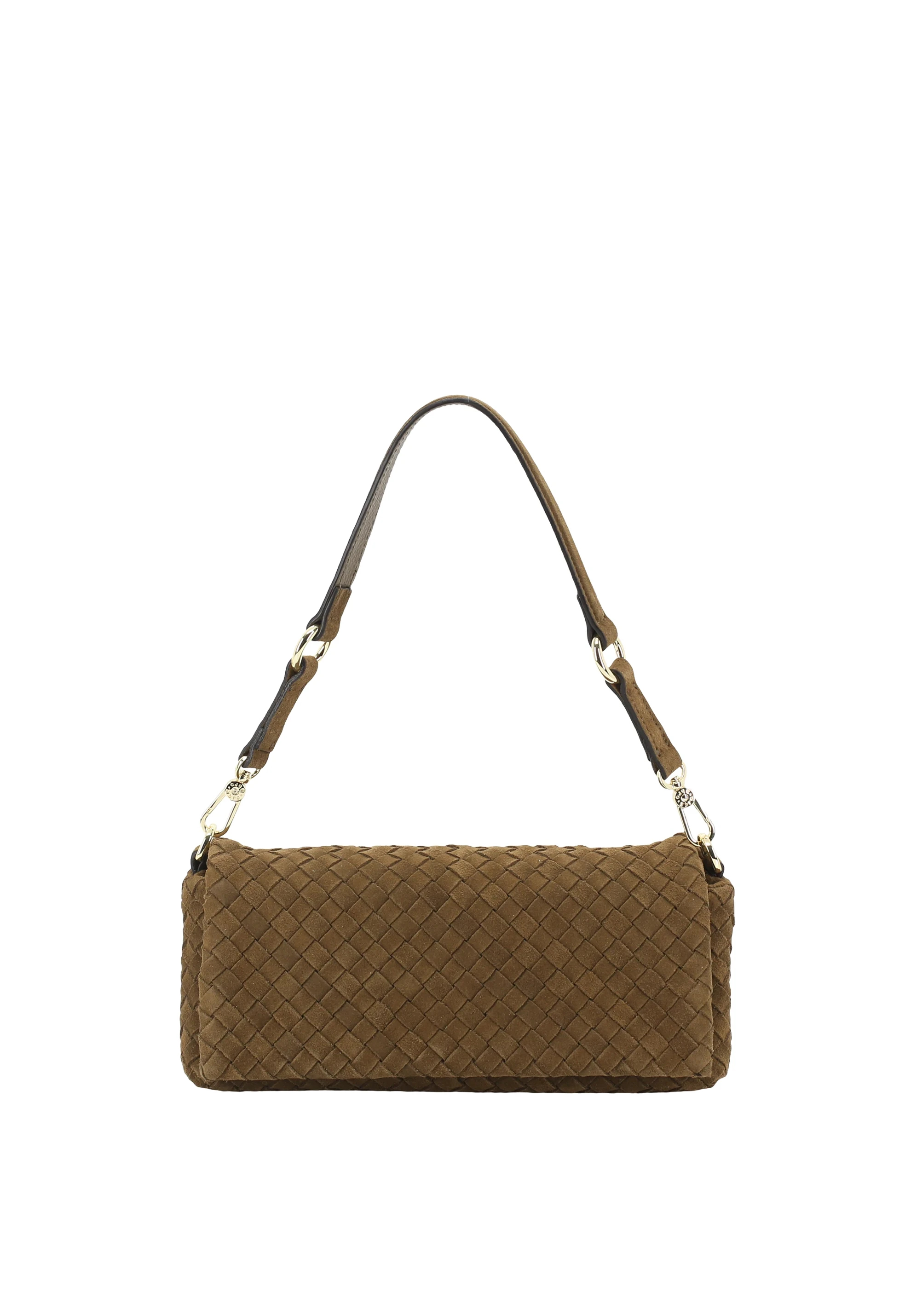 Schultertasche MILA Leder Suede weaving