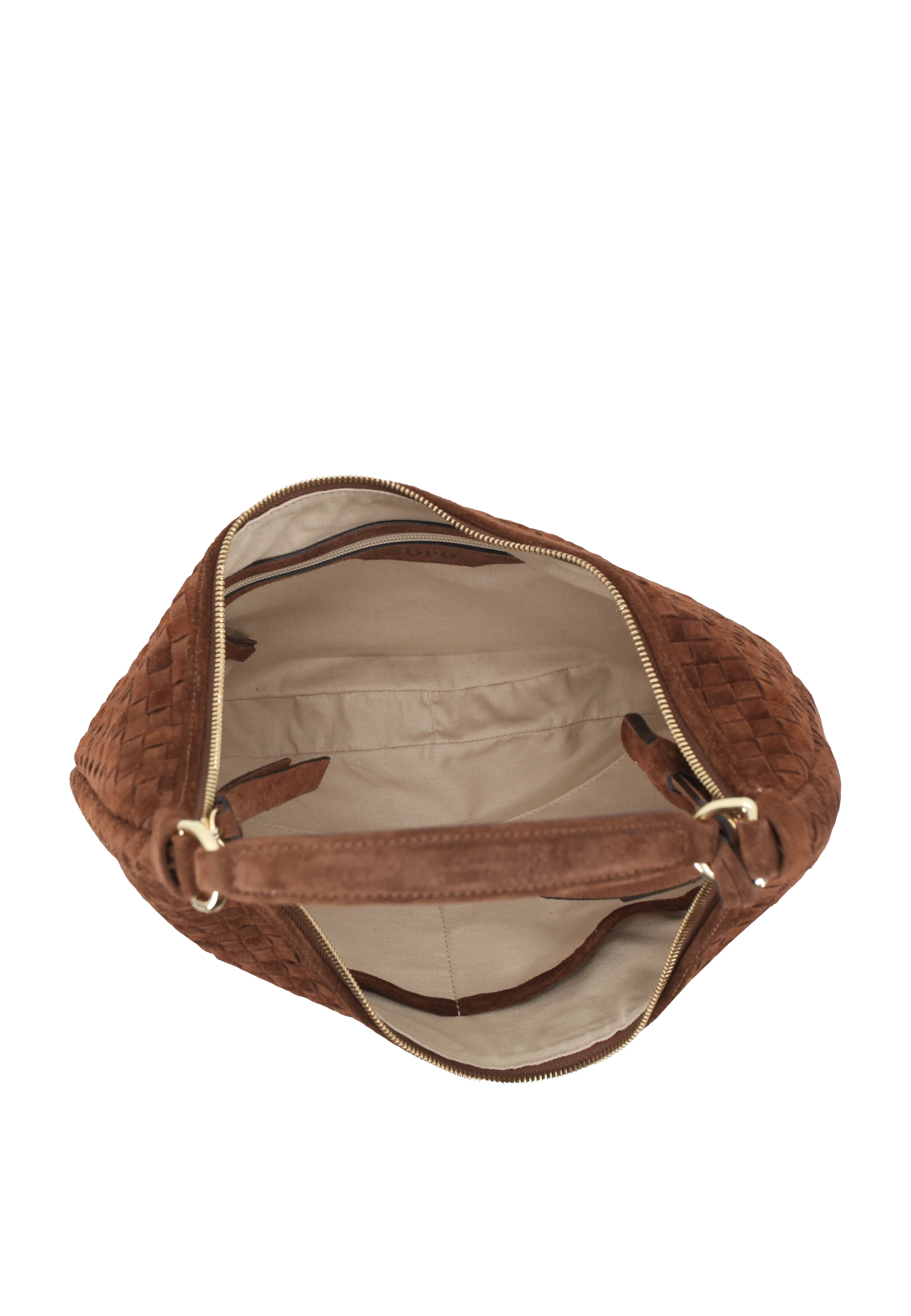 Bolso hobo NANA small Piel Suede woven