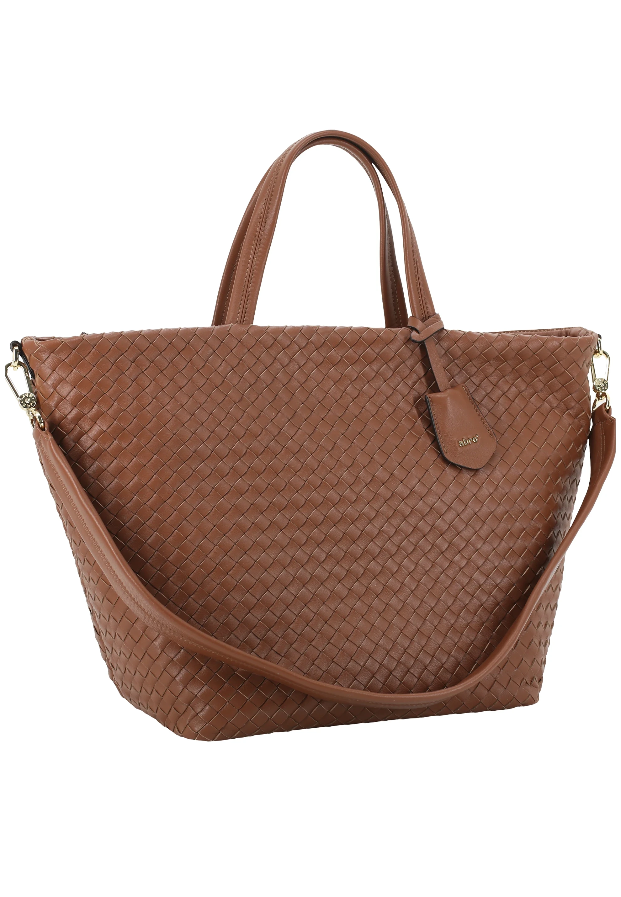 sac shopping ALBA Cuir Piuma Weaving