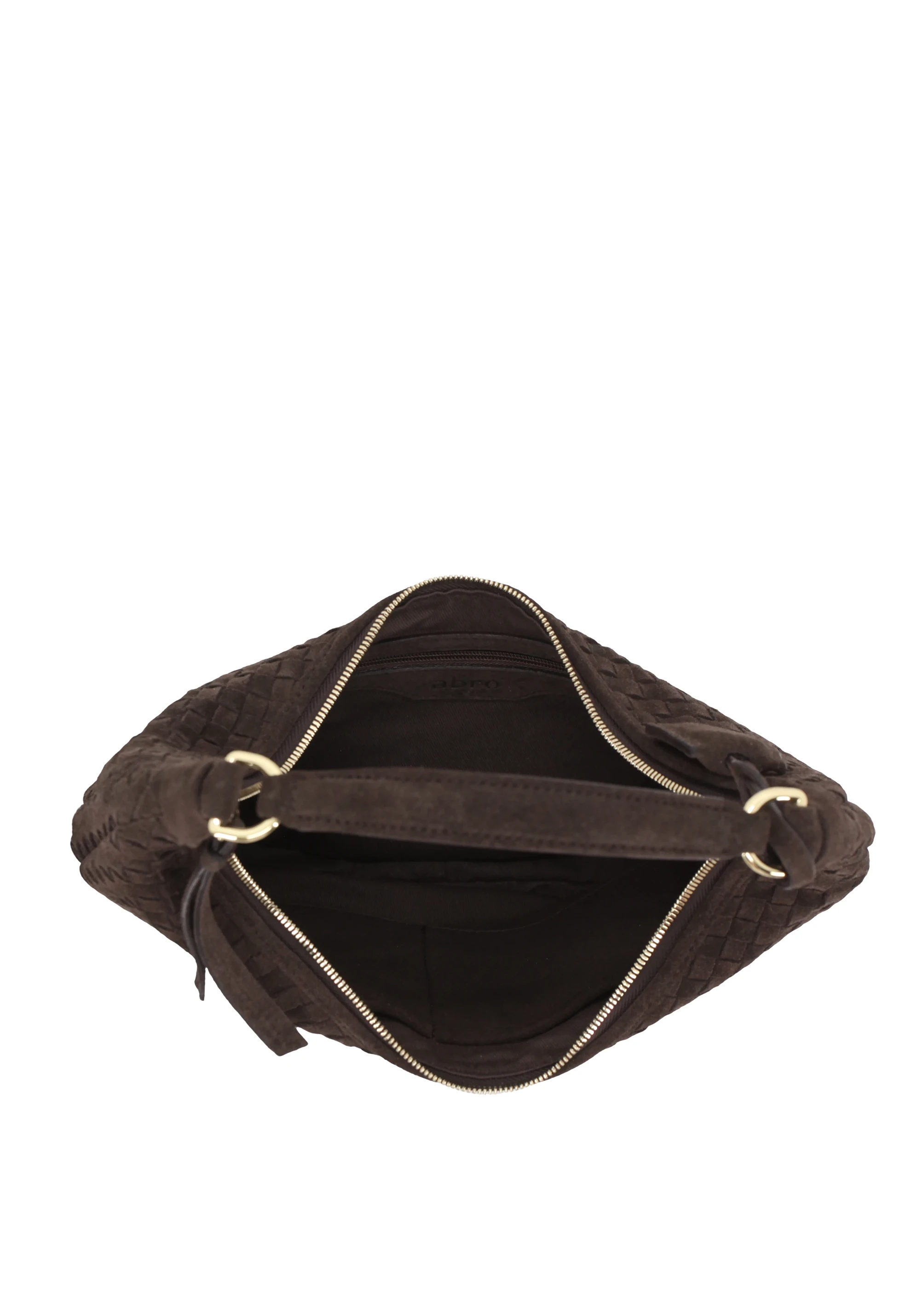 Beutel NANA small Leder Suede woven