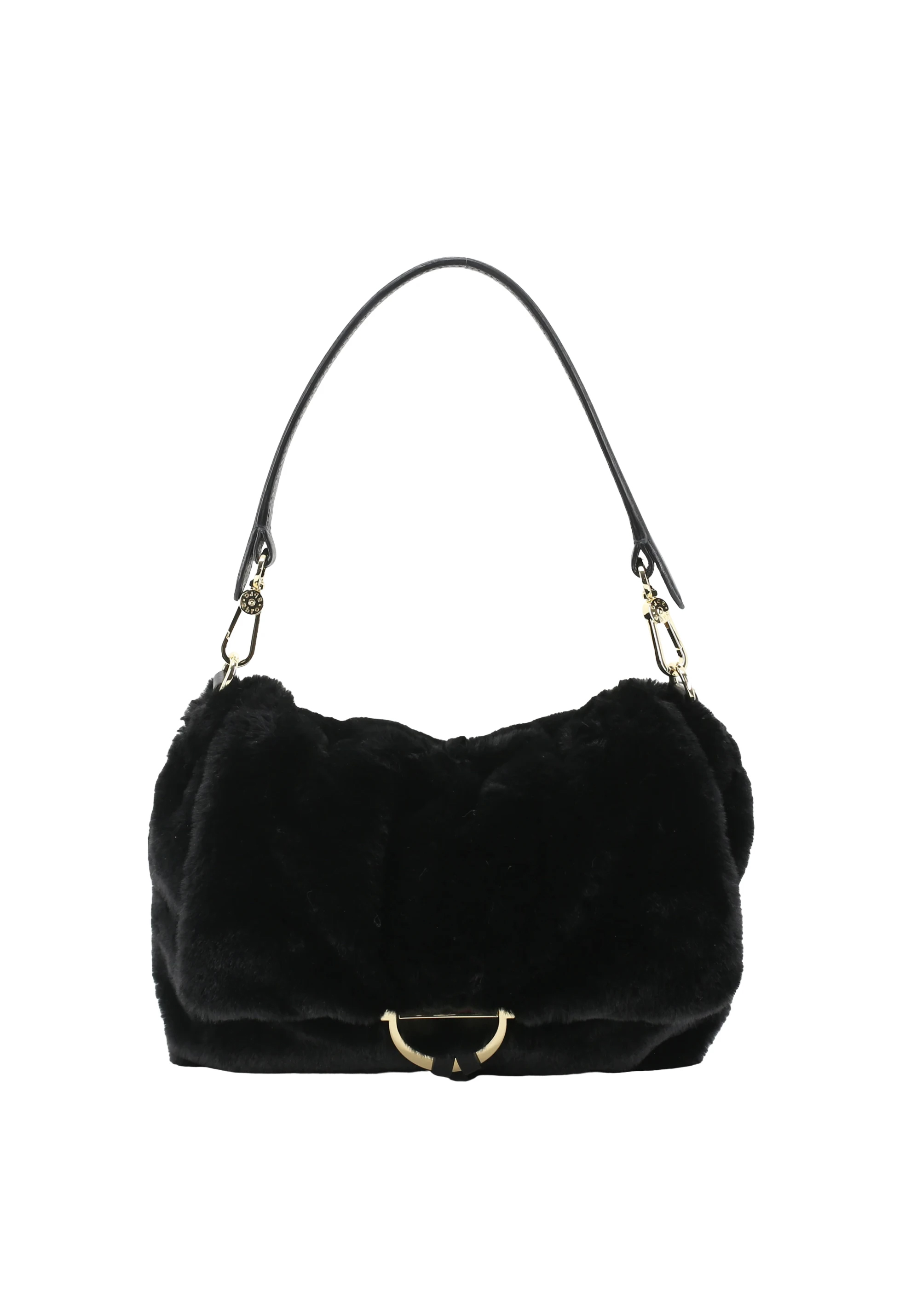 Schultertasche TEMI medium Leder Eco Fur