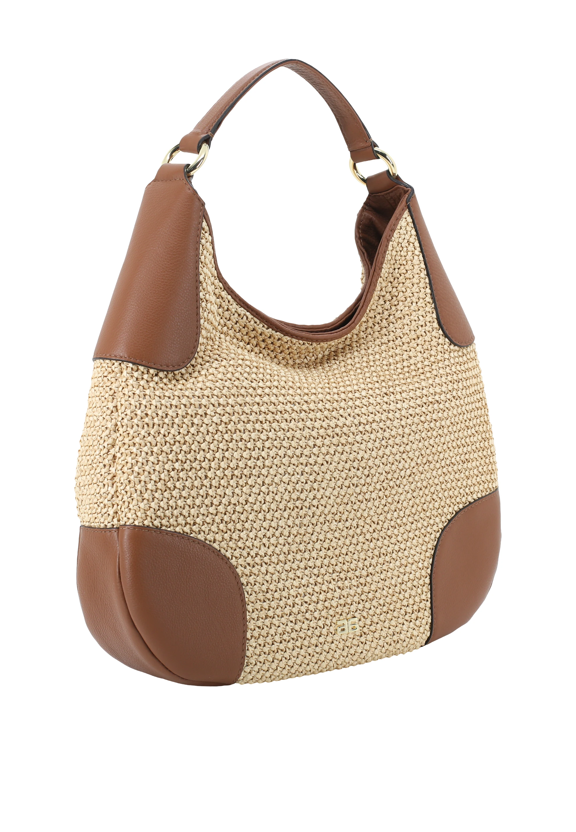 Beutel OPEN AIR Raffia Maglia/Leder