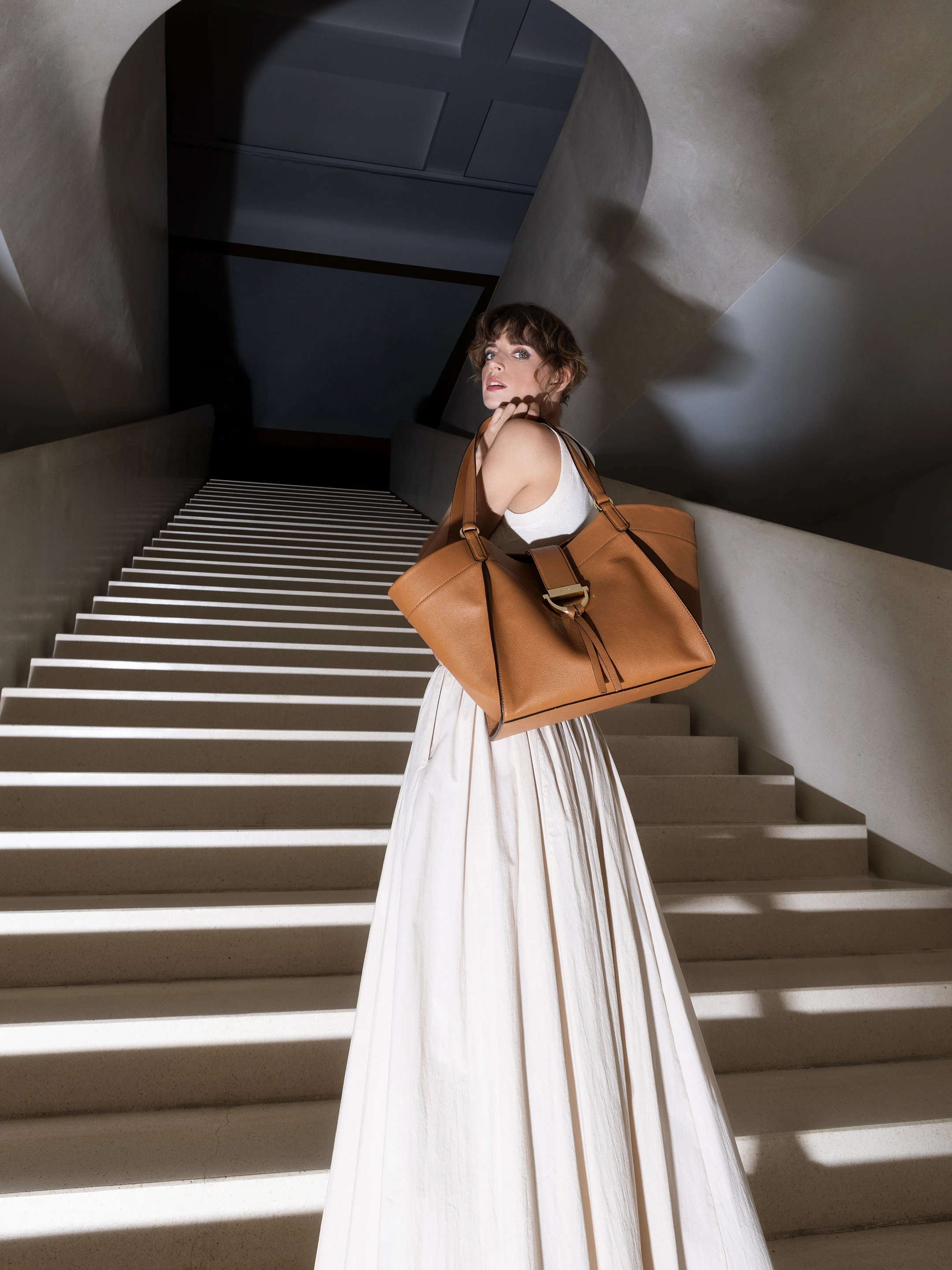 Shopper TEMI Leather Agave