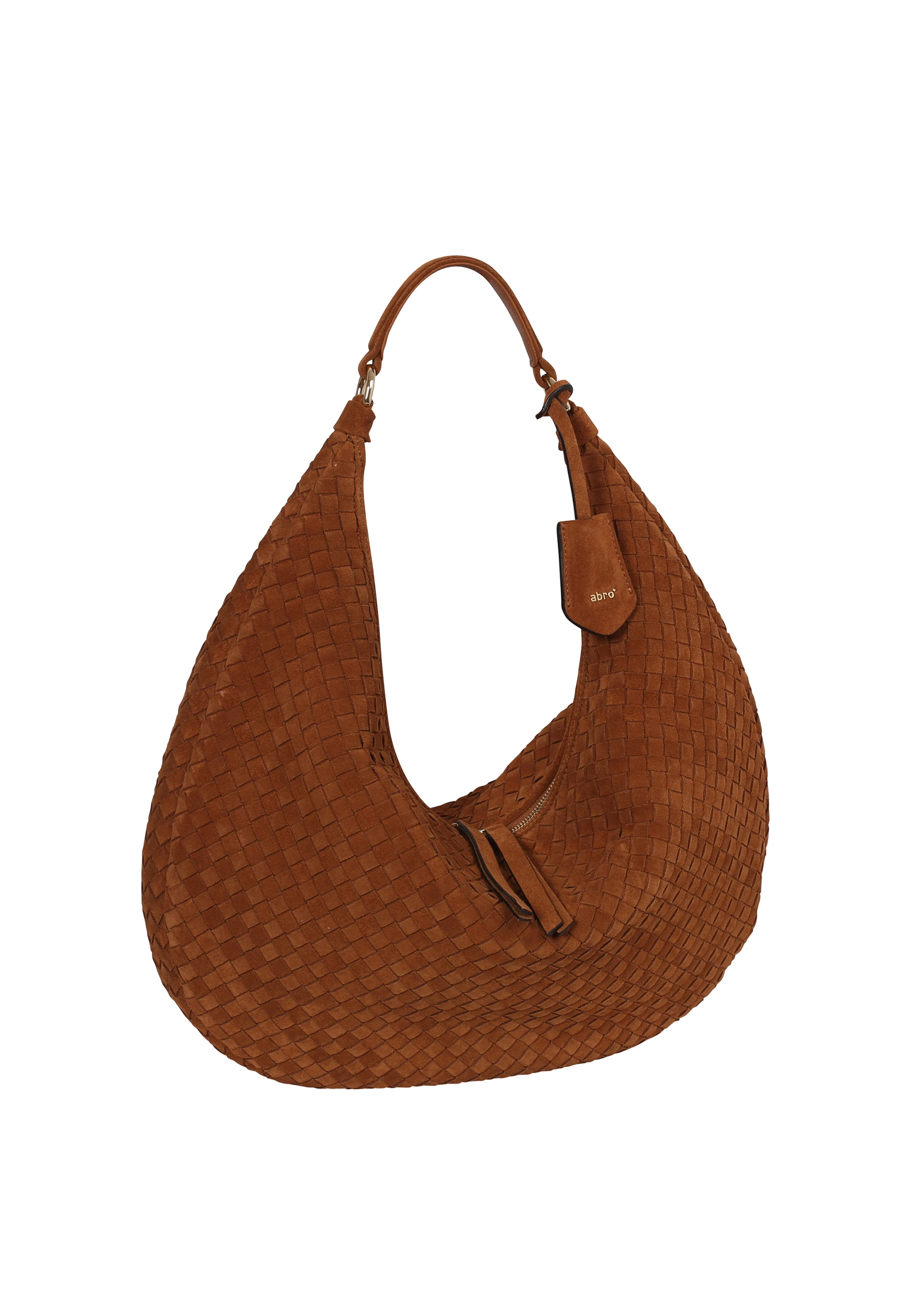 Beutel NANA big  Leder Suede weaving