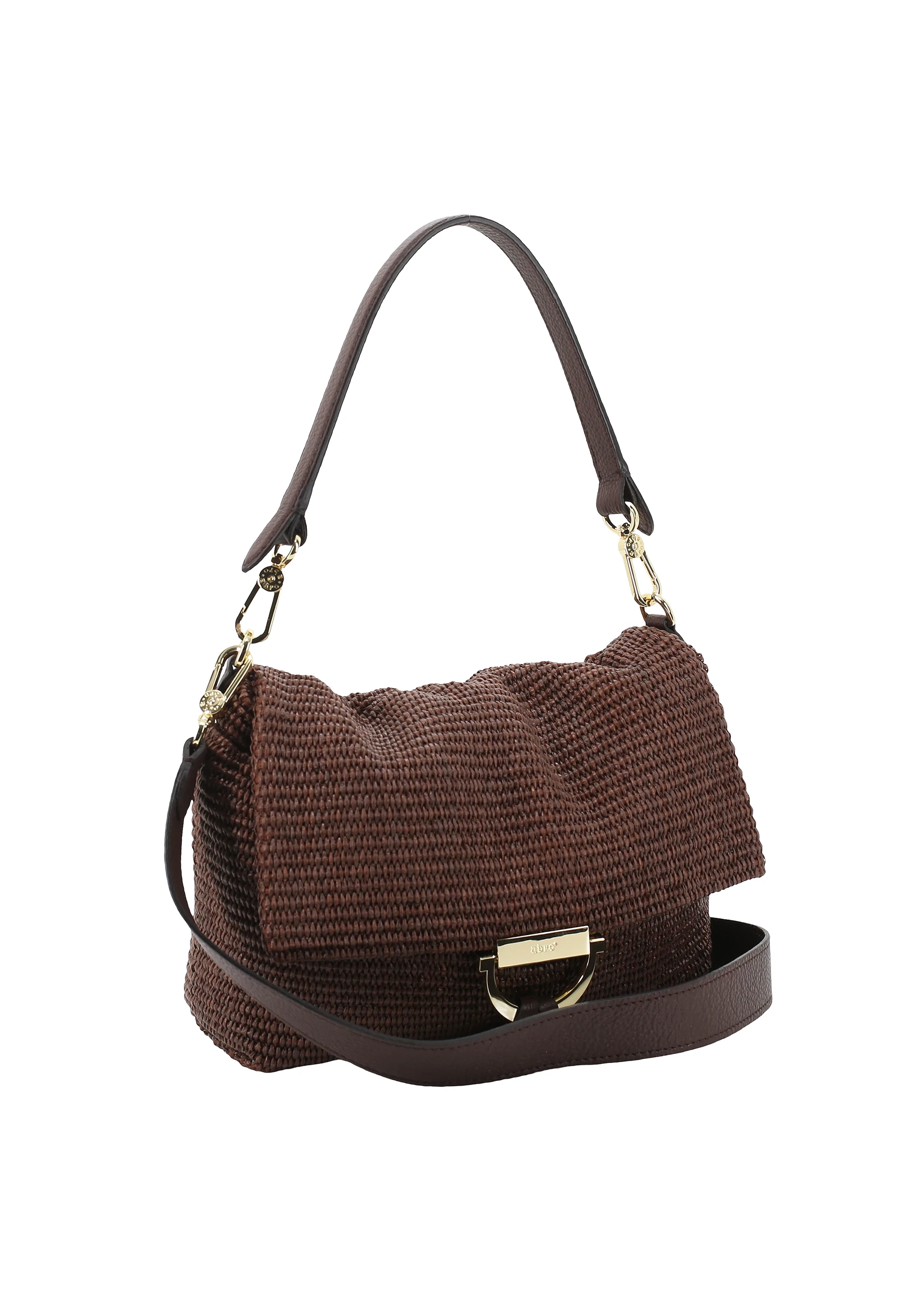 borsa a spalla TEMI medium Raffia