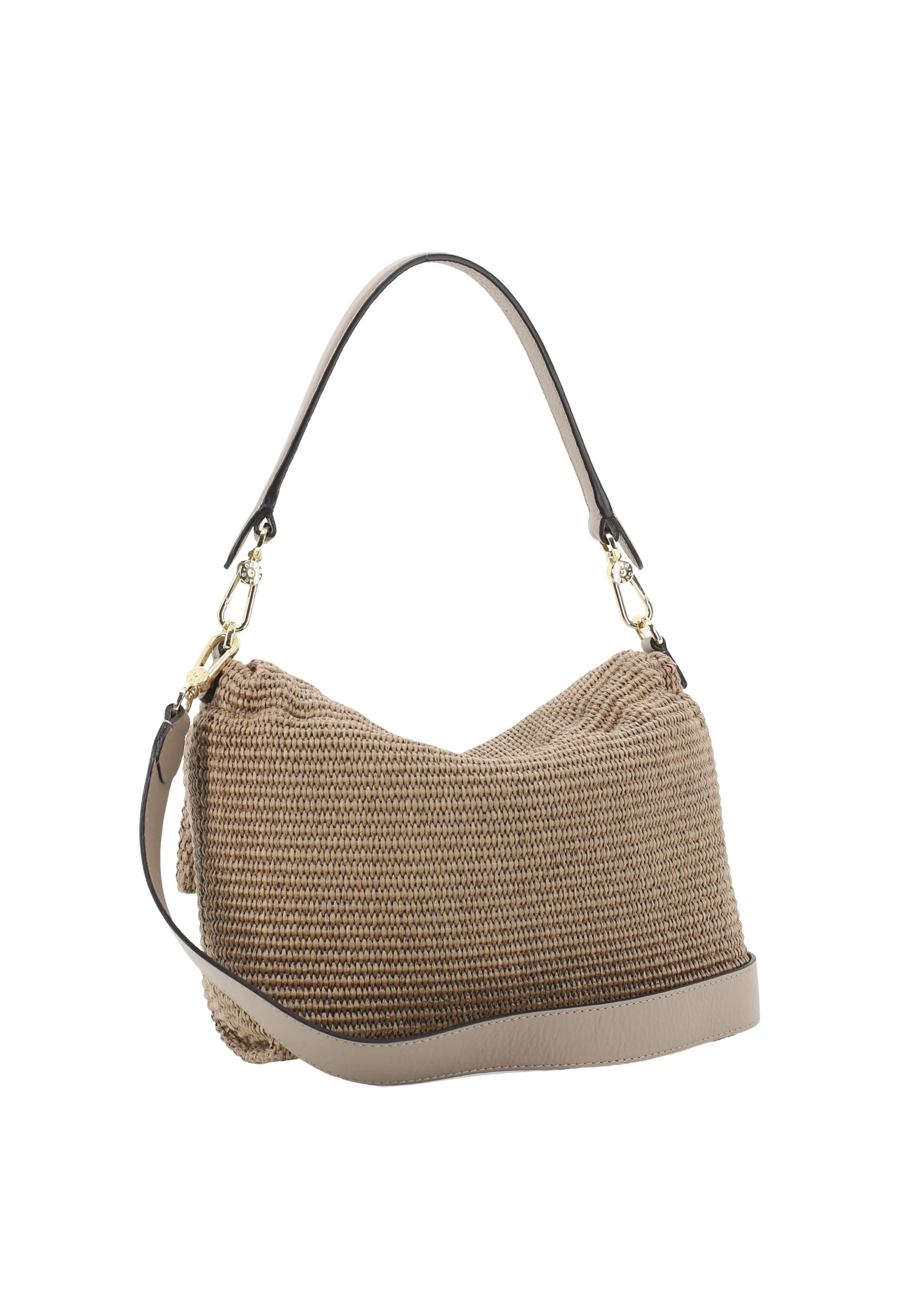 Schultertasche TEMI medium Raffia