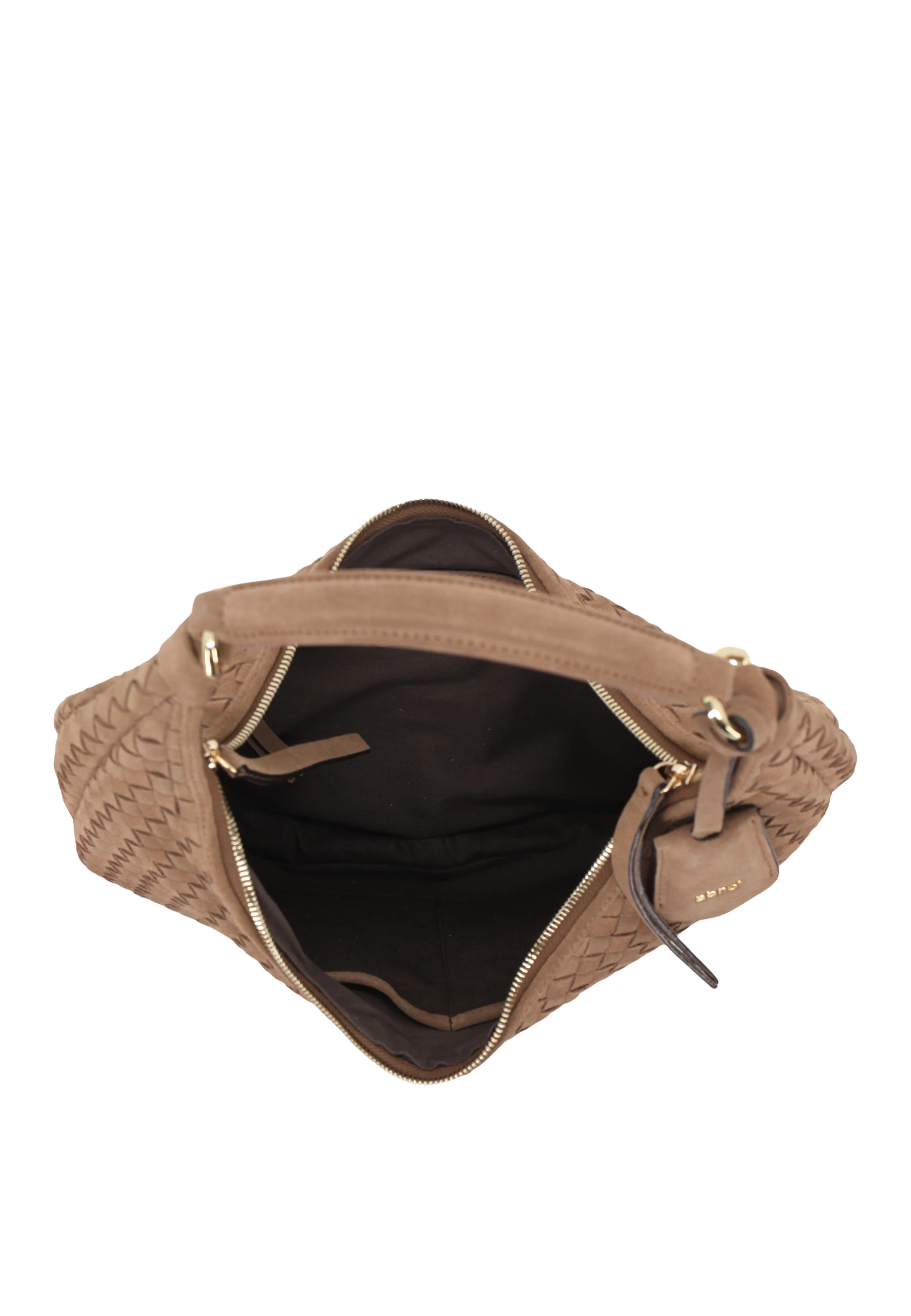 Beutel NANA small Leder Suede weaving