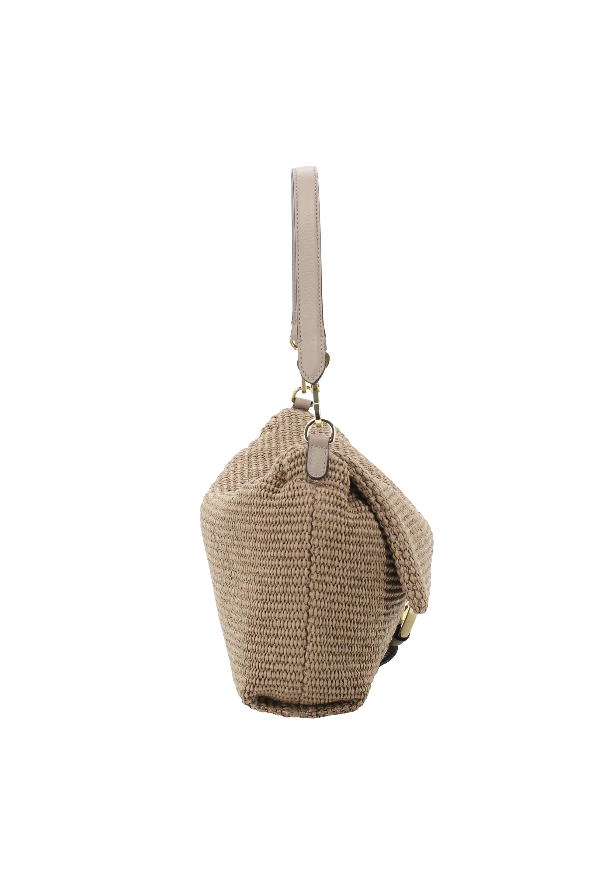 Schultertasche TEMI medium Raffia