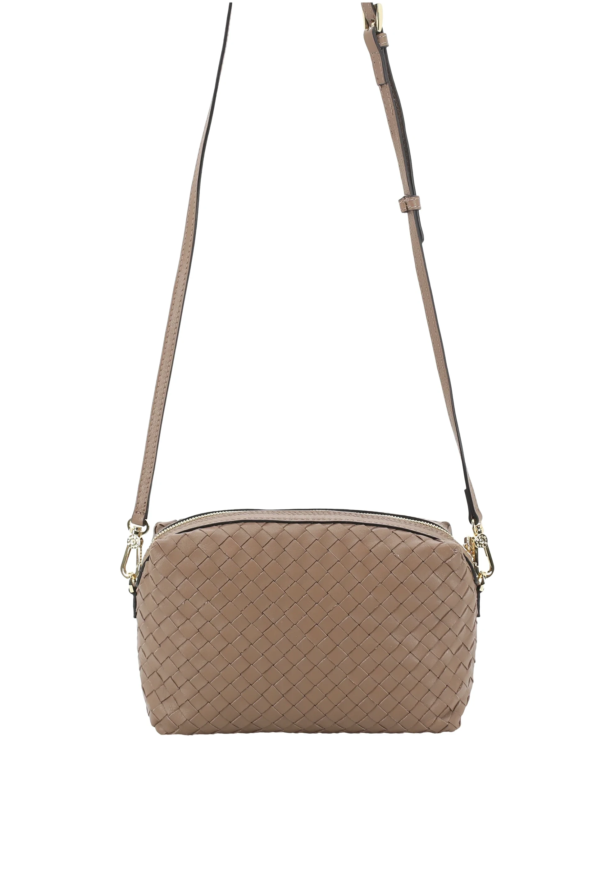 Cross body bag KAIA Leather Piuma woven