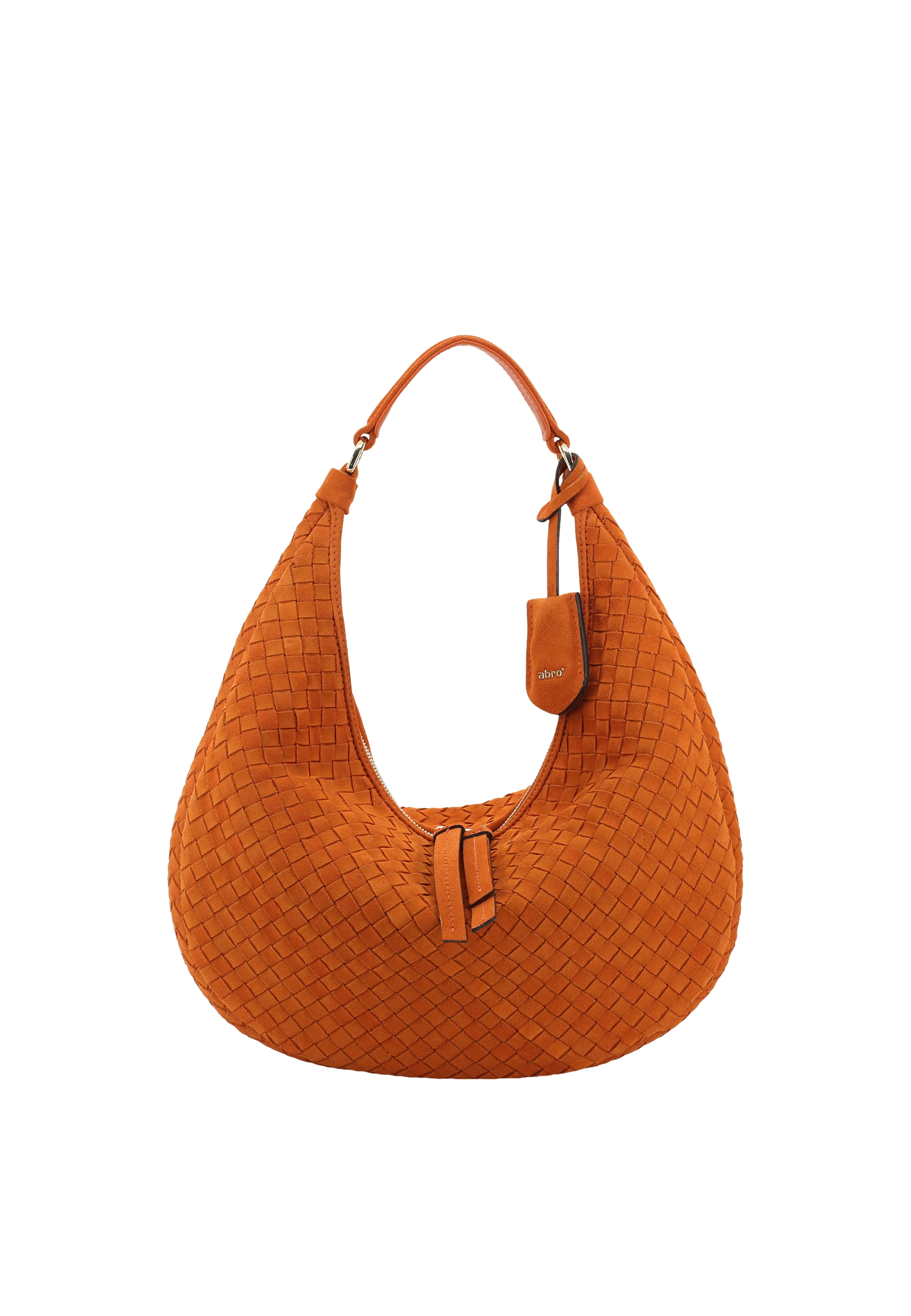 Beutel NANA small Leder Suede weaving